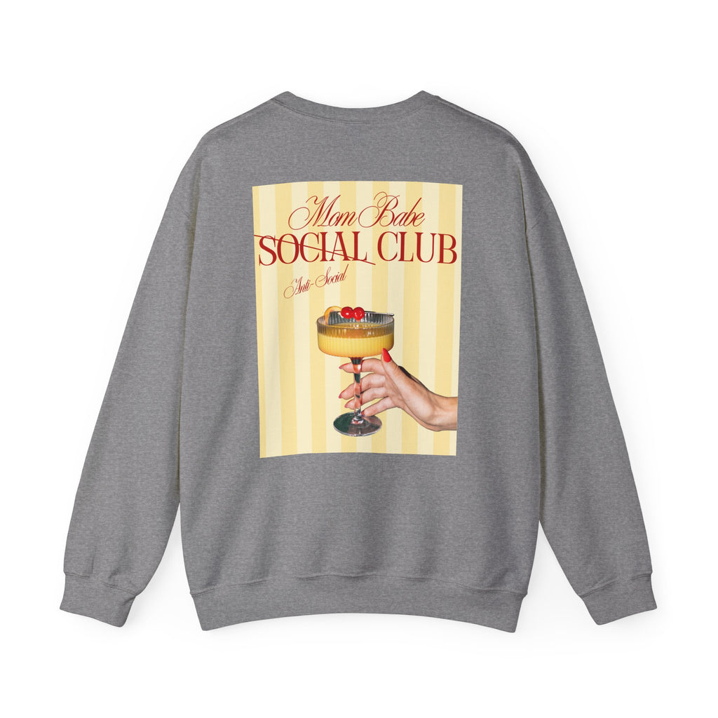 Mom Babe Anti-Social Club - Cocktail Graphic Sweatshirt
