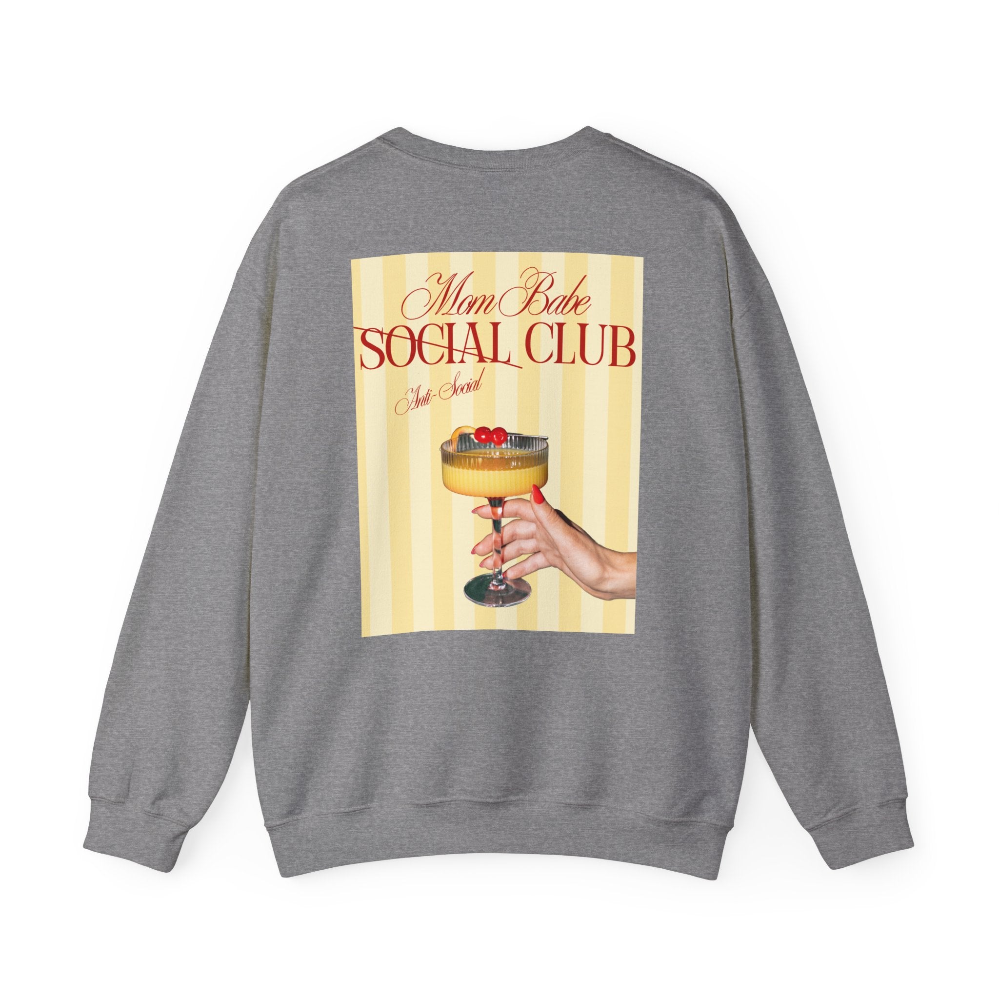 Mom Babe Anti-Social Club - Cocktail Graphic Sweatshirt