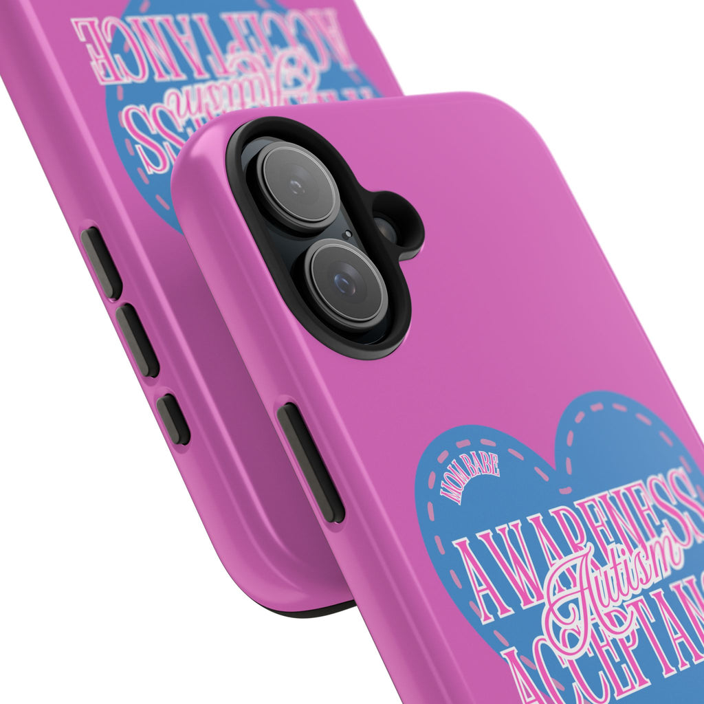 Autism Awareness and Acceptance — Stitched Heart Phone Case