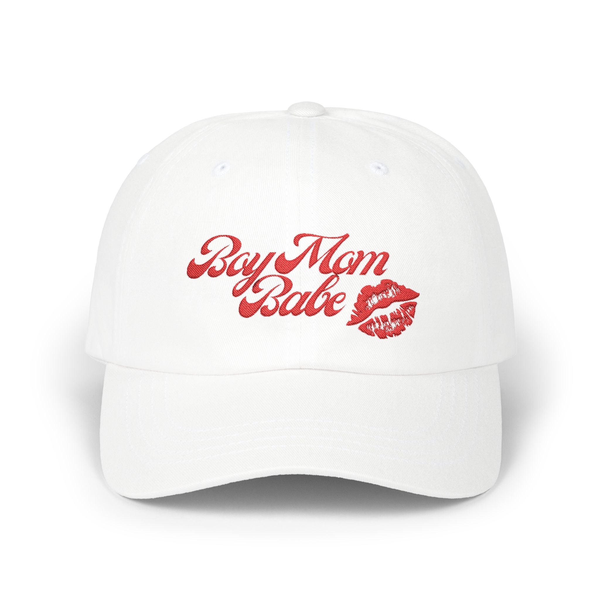 Boy Mom Babe - Kiss Graphic Embroidered Cap