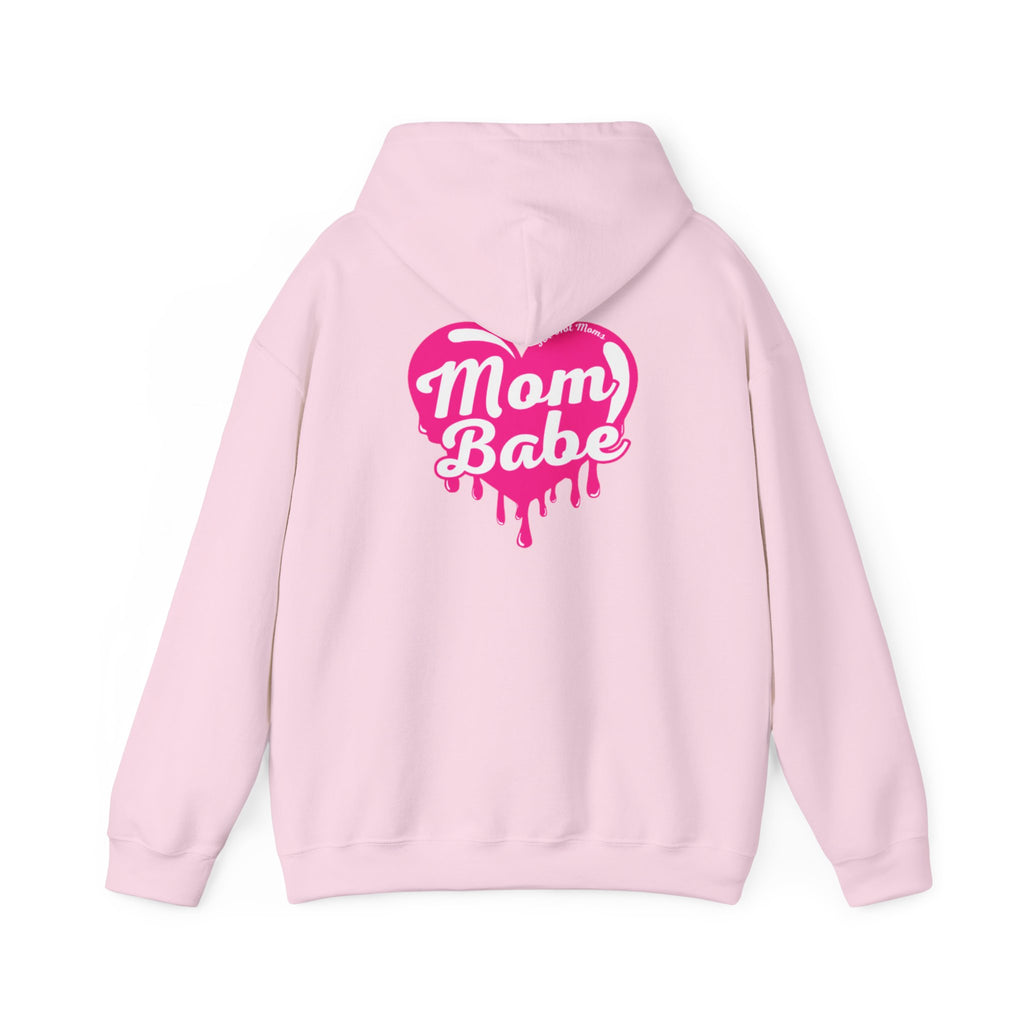 Mom Babe For Hot Moms — Pink Heart Drip Graphic Hoodie