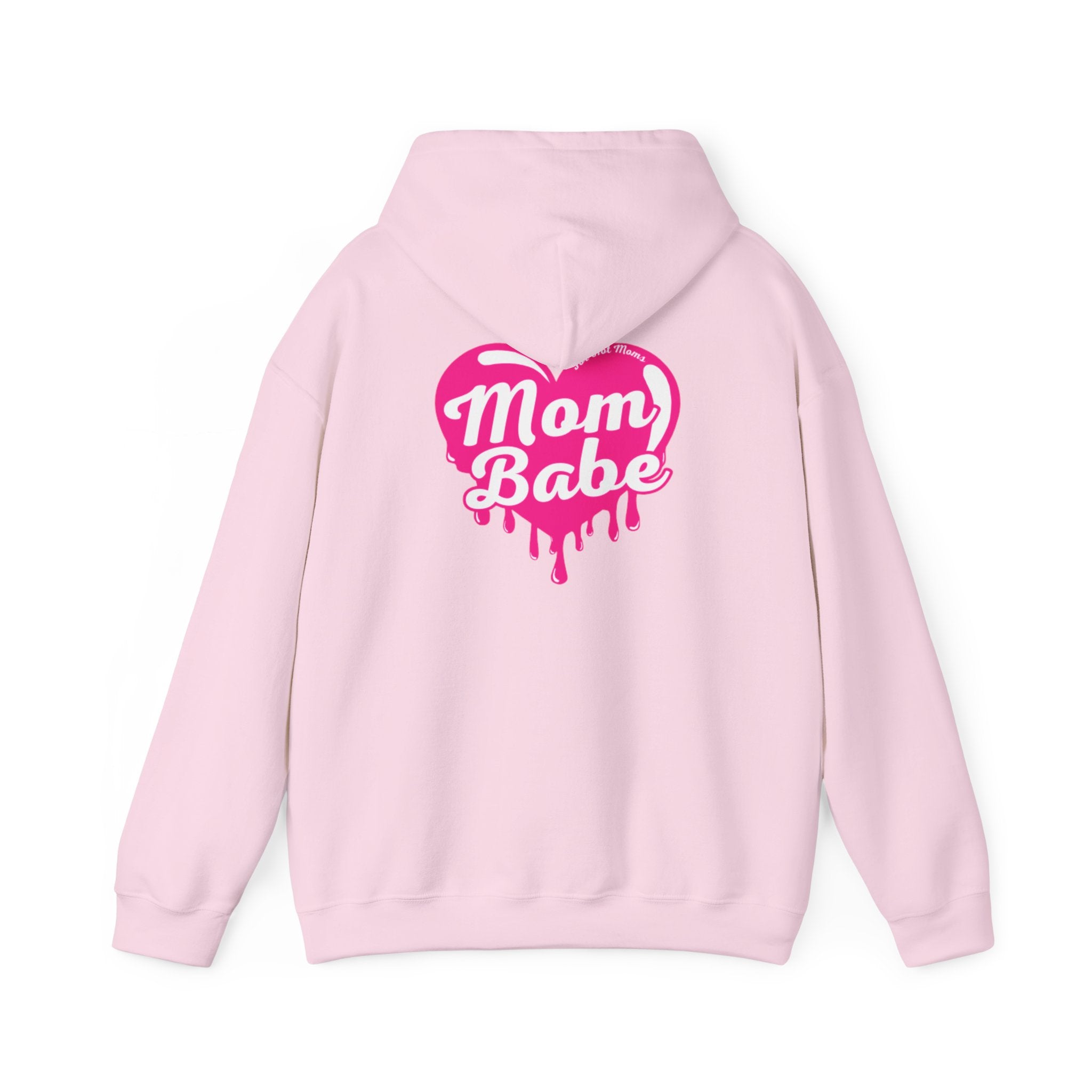 Mom Babe For Hot Moms — Pink Heart Drip Graphic Hoodie