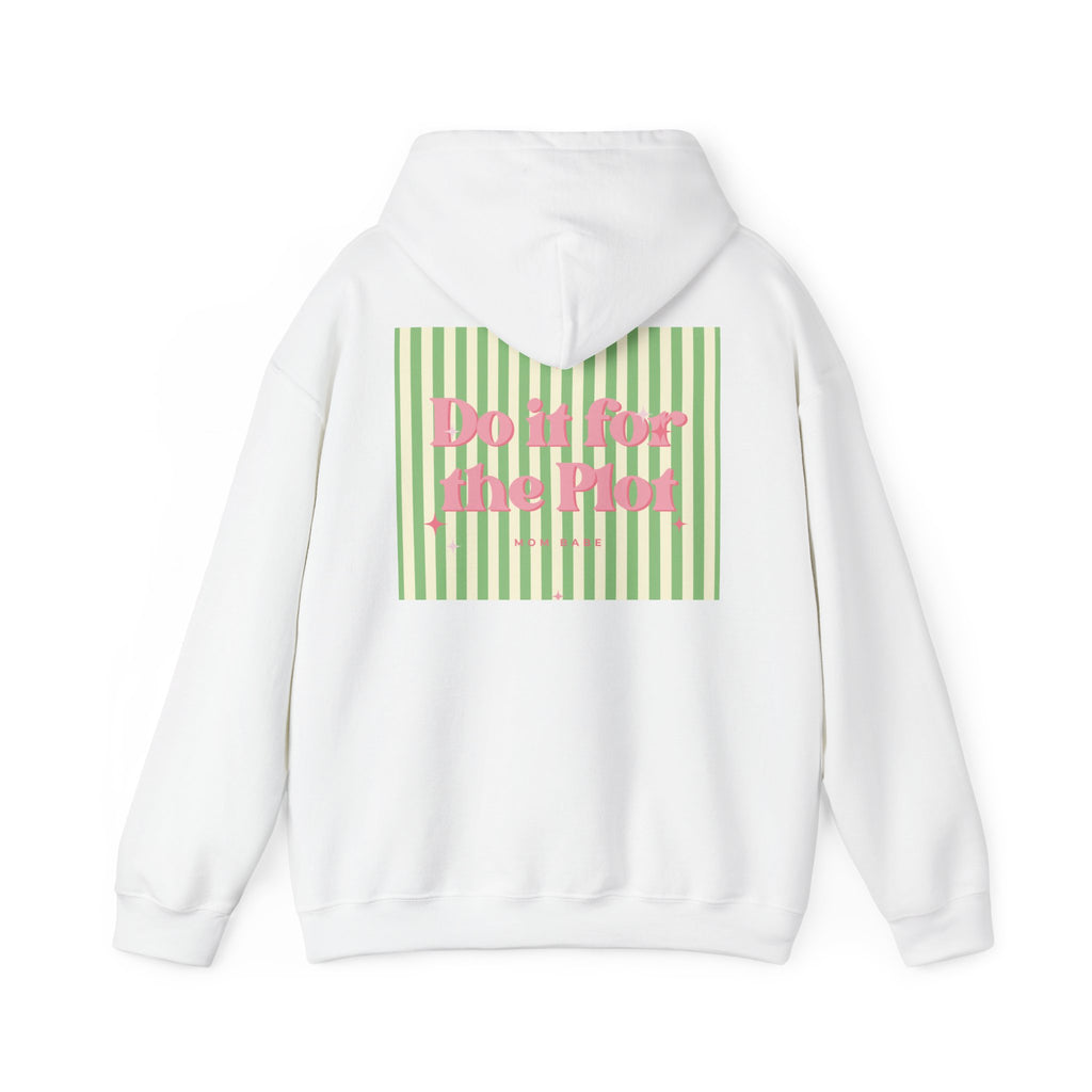 Do It For The Plot Mom Babe - Striped Graphic Hoodie