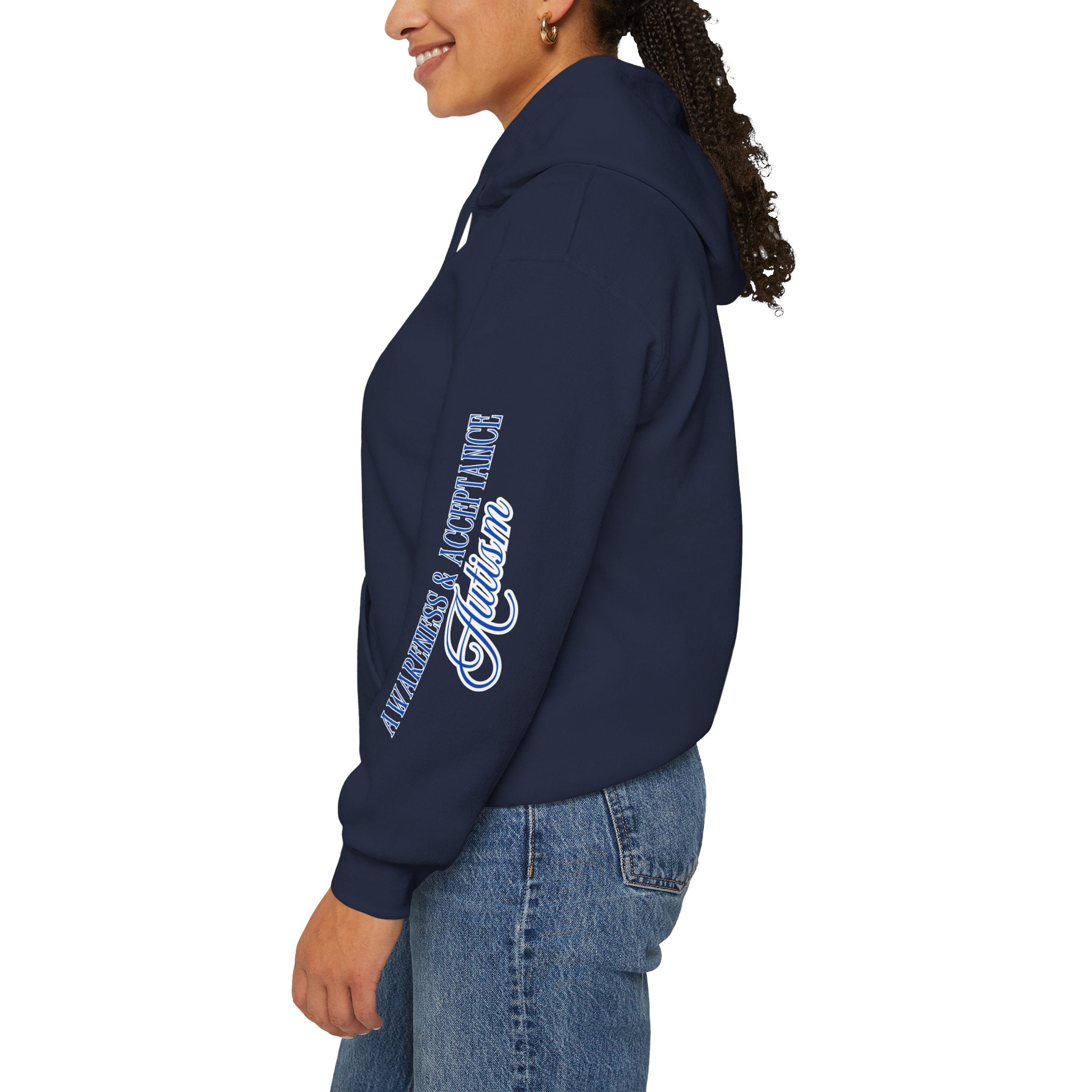 Autism Awareness and Acceptance — Checkered Heart Hoodie