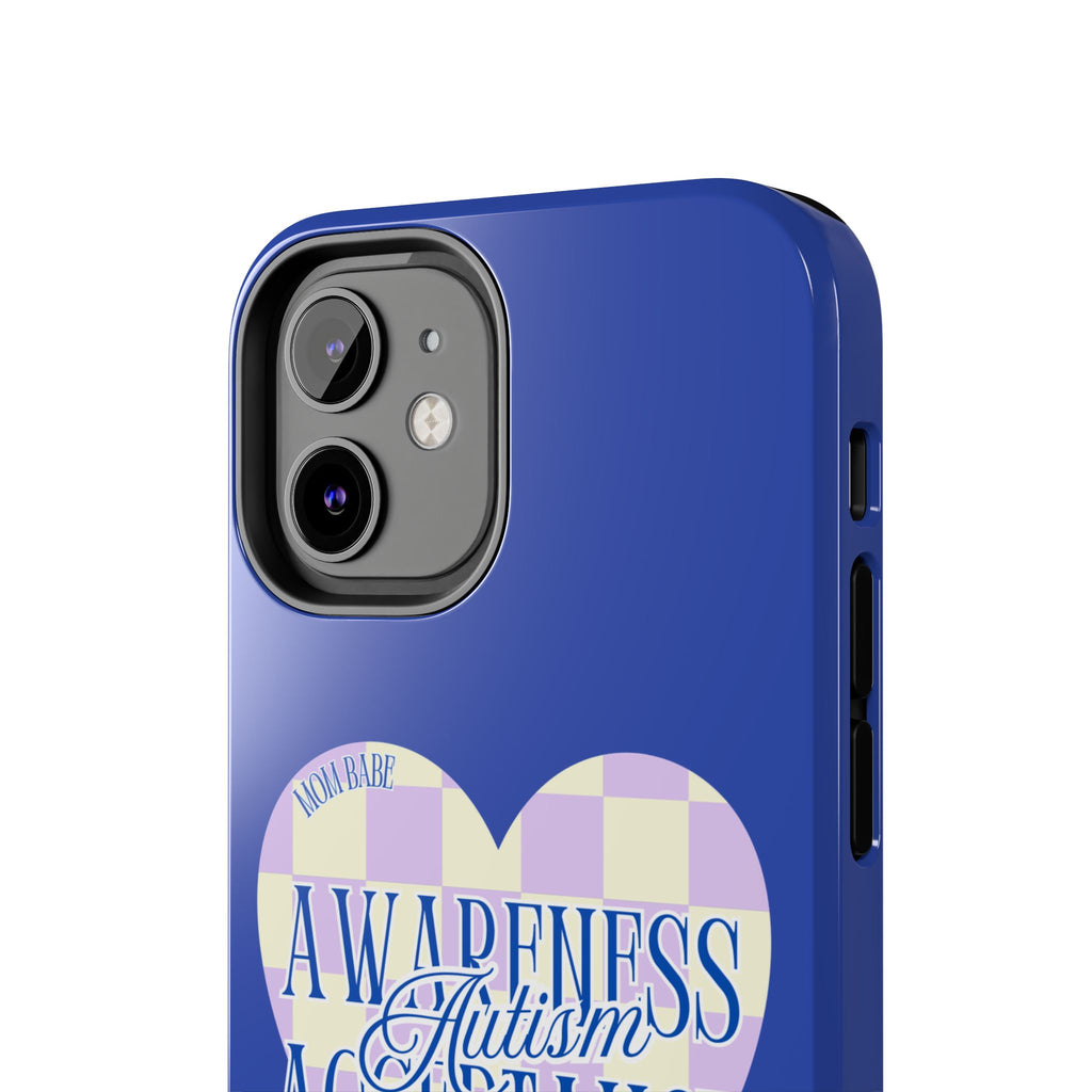Autism Awareness and Acceptance — Checkered Heart Phone Case