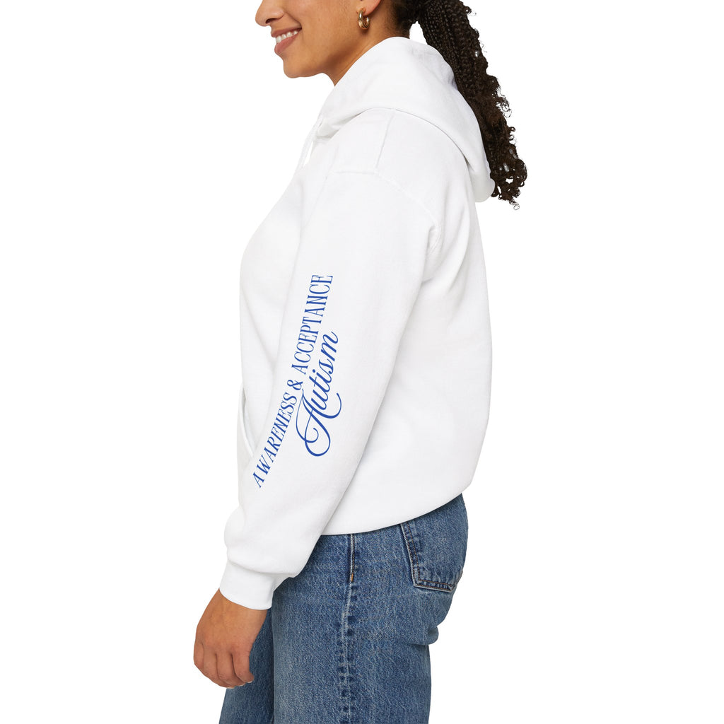 Autism Awareness and Acceptance — Checkered Heart Hoodie