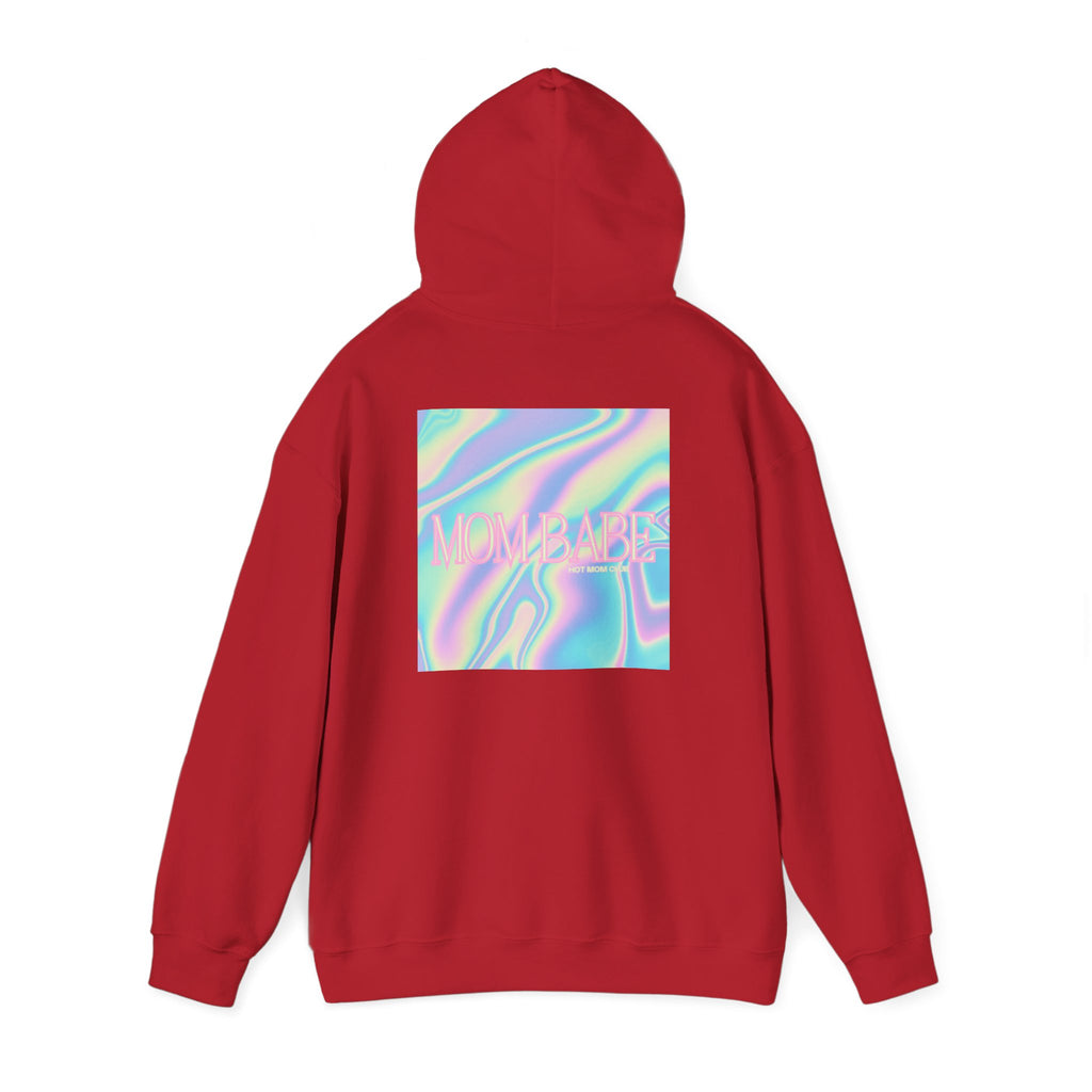 Mom Babe — Holographic Graphic Hoodie