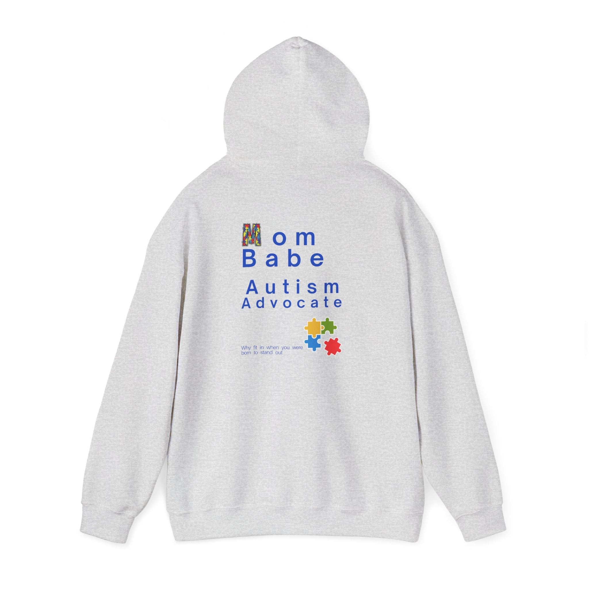 Mom Babe Autism Advocate - Graphic Hoodie
