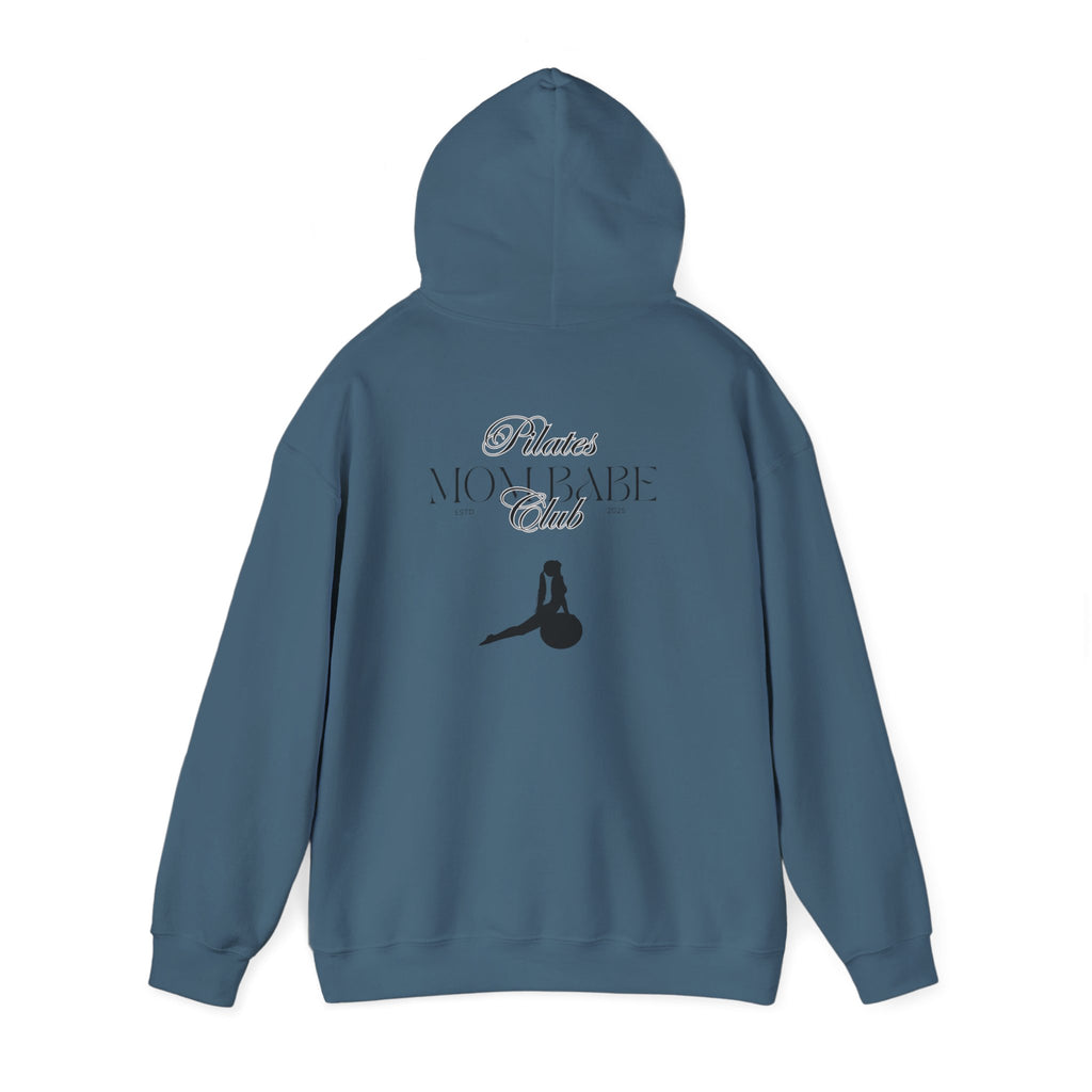 Pilates Mom Babe Club — Workout Graphic Hoodie (Black Print)