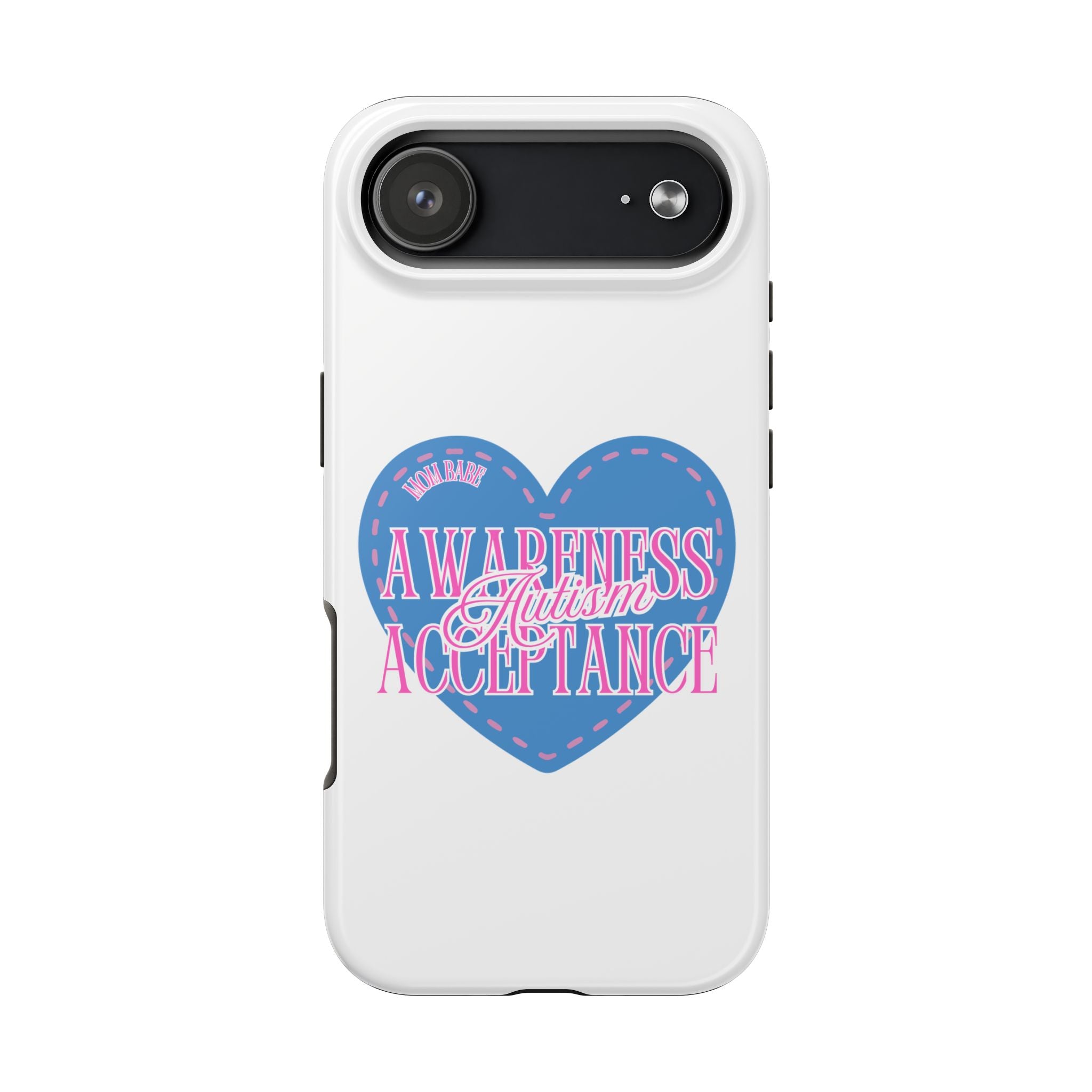 Autism Awareness and Acceptance — Stitched Heart Phone Case