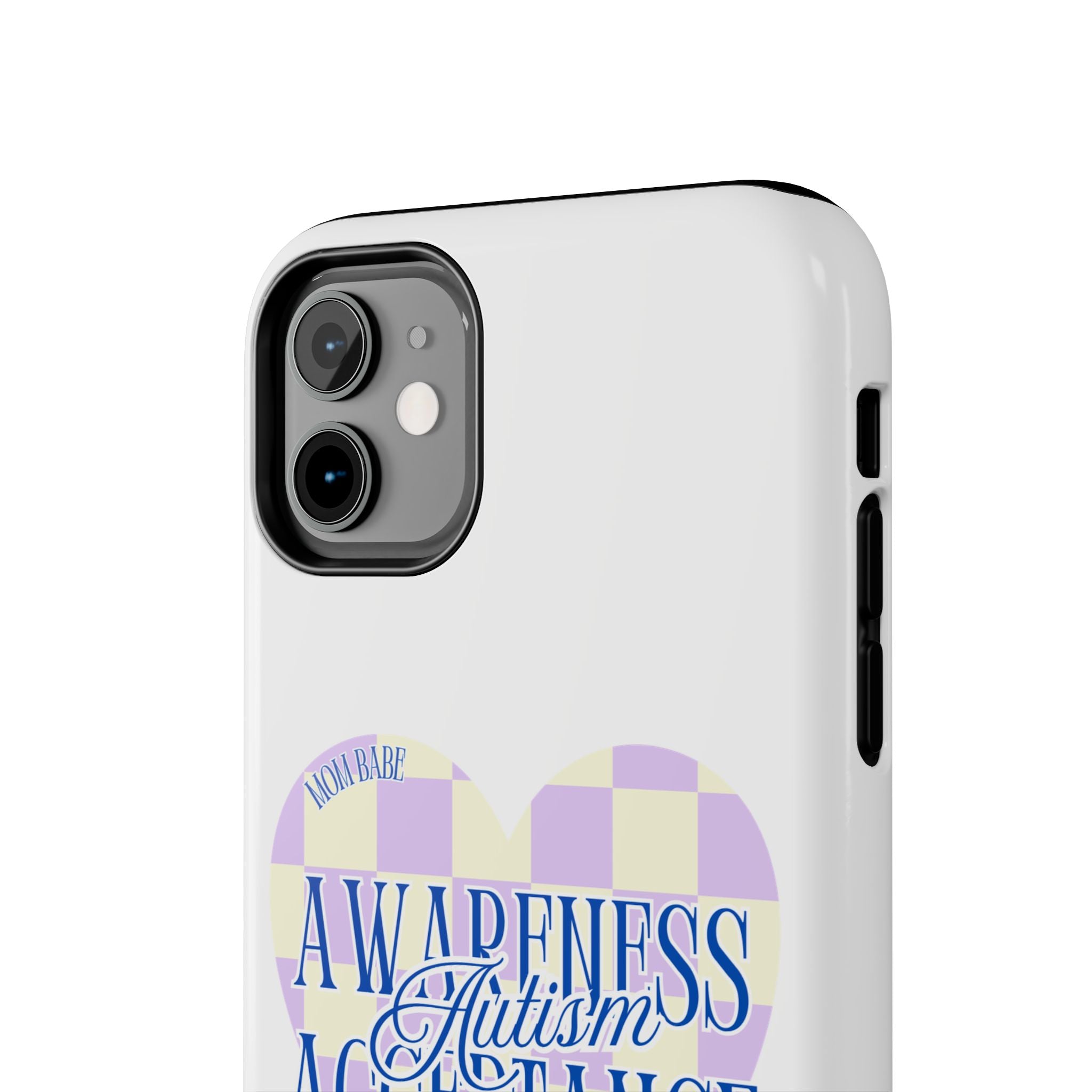 Autism Awareness and Acceptance — Checkered Heart Phone Case
