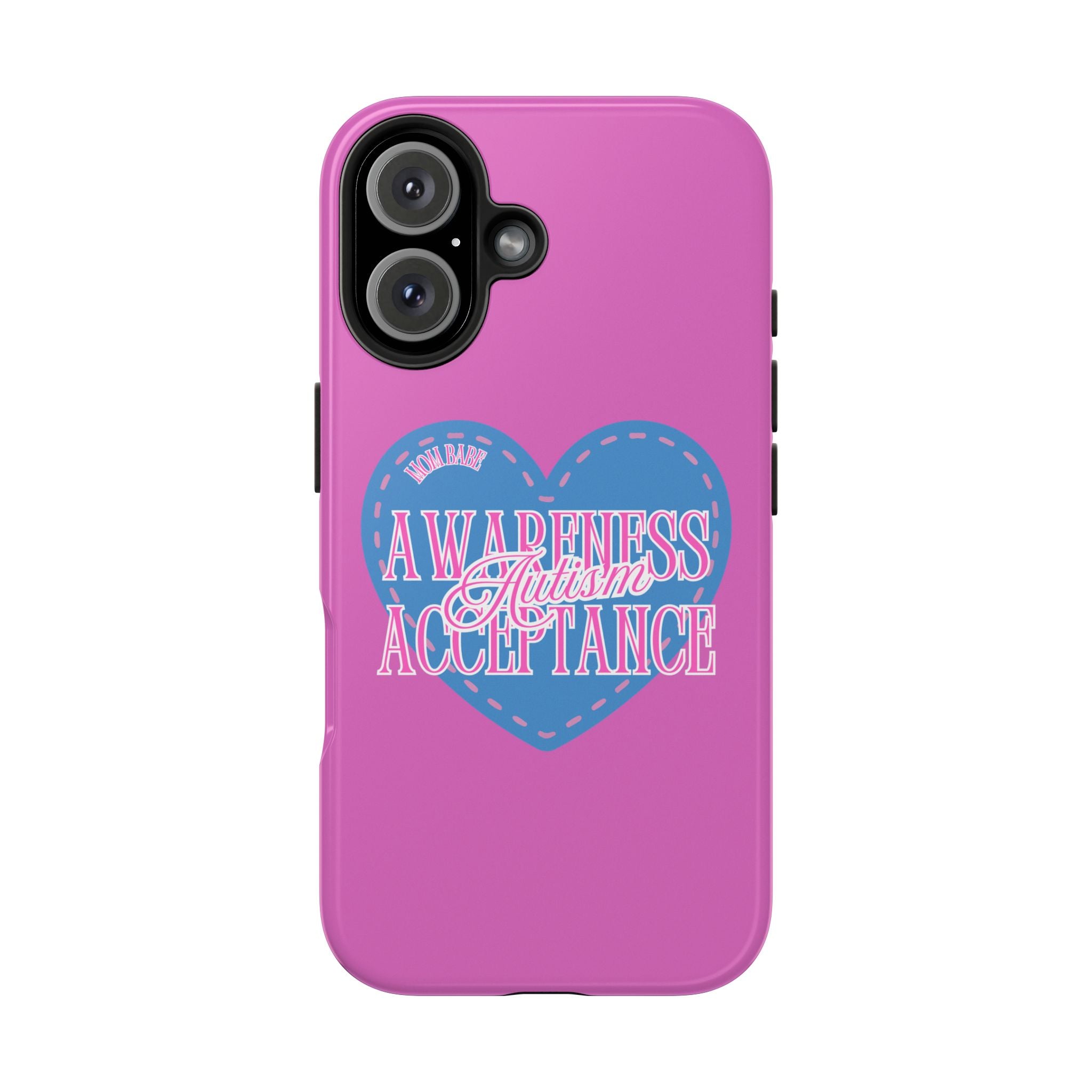 Autism Awareness and Acceptance — Stitched Heart Phone Case