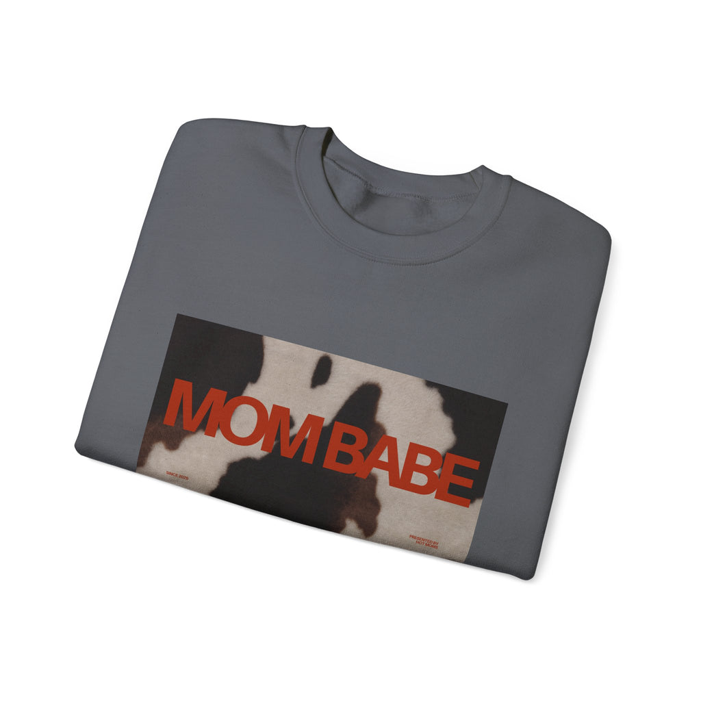 Mom Babe — Cowhide Graphic Sweatshirt