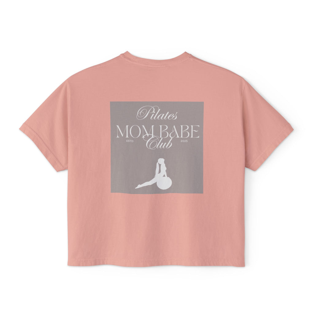 Pilates Mom Babe Club — Workout Graphic Tee (White Print)