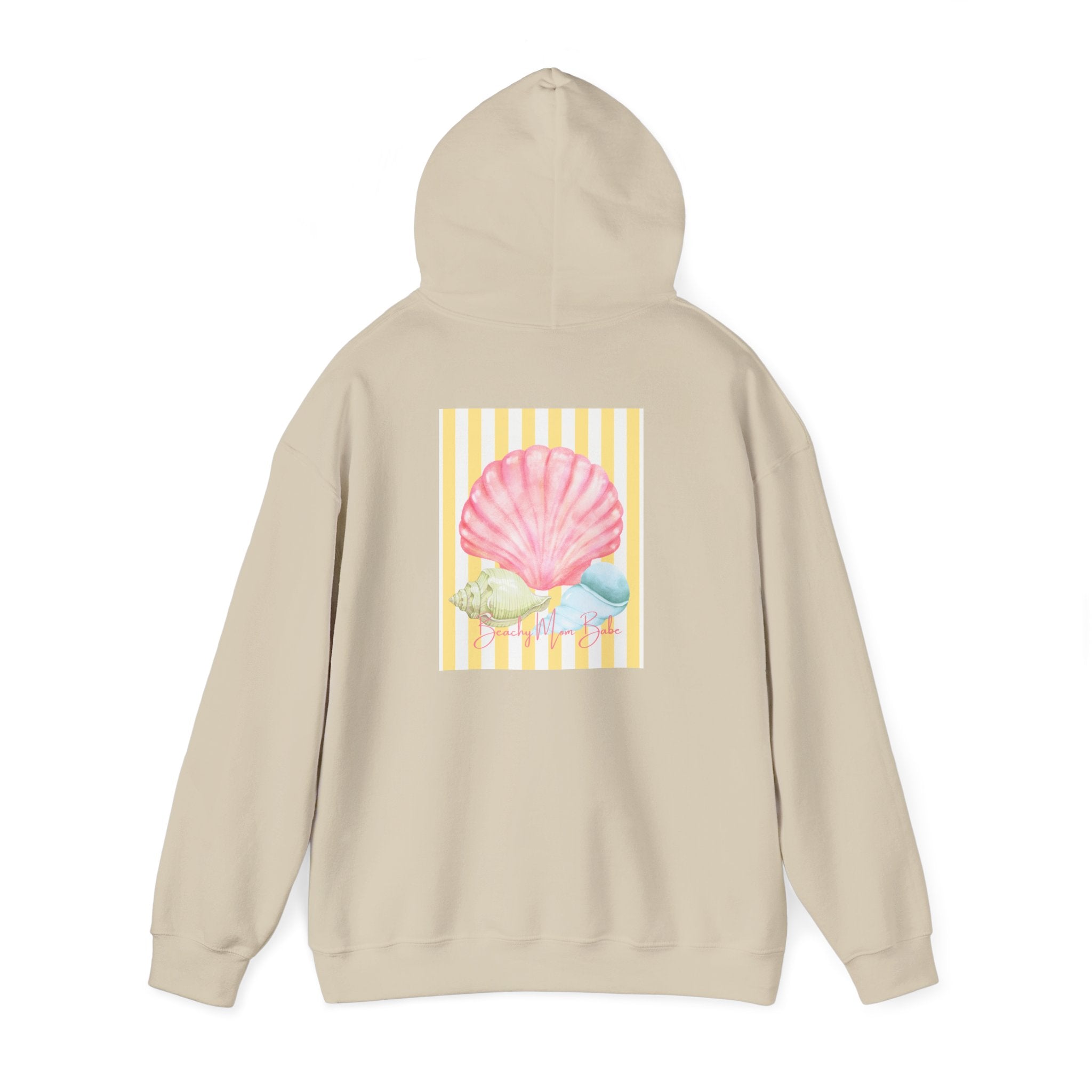 Beach Mom Babe - Pastel Shell Graphic Hoodie