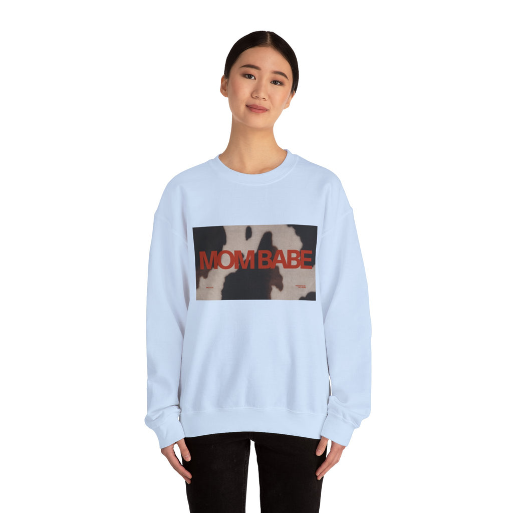 Mom Babe — Cowhide Graphic Sweatshirt