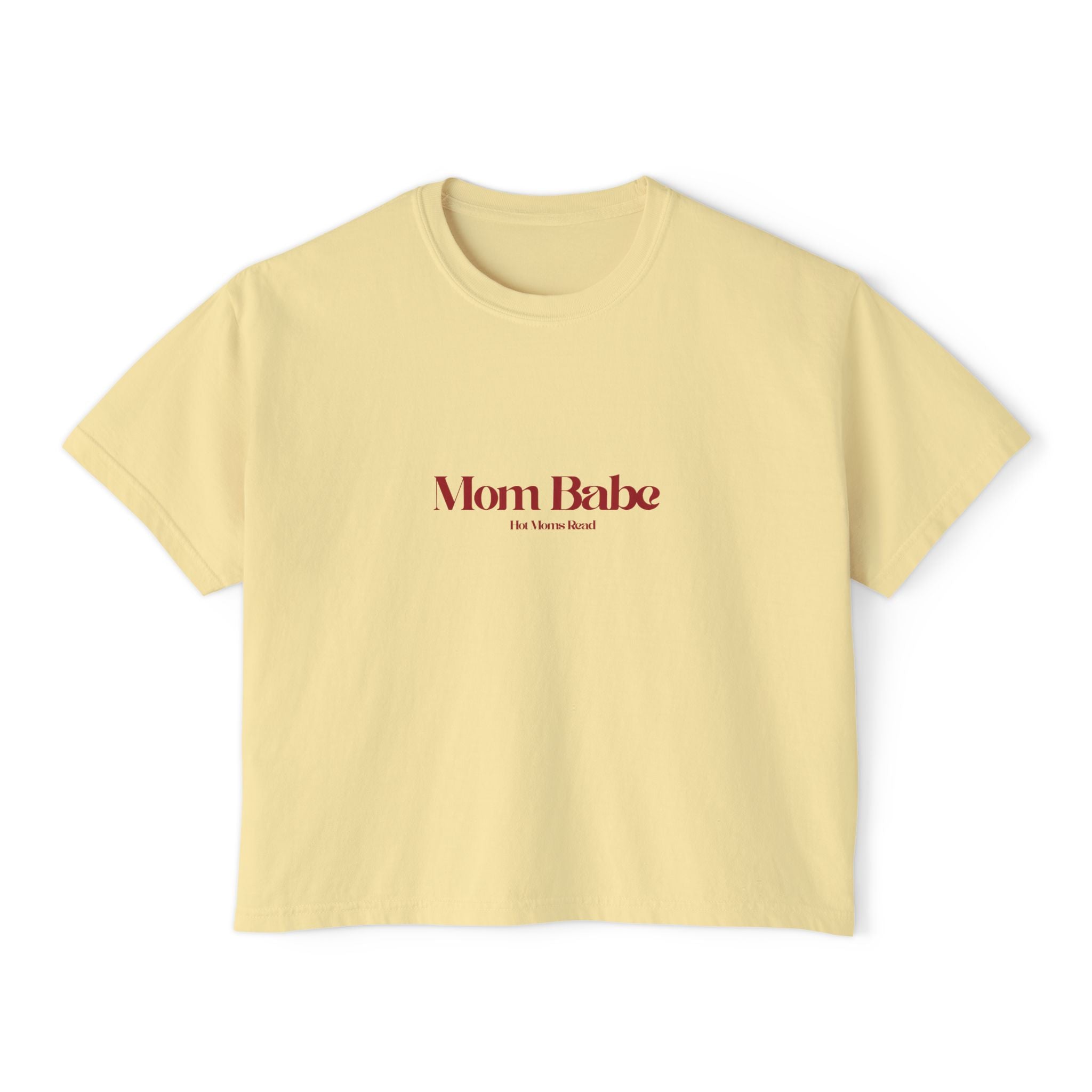 Mom Babe Book Club - Hot Moms Read Graphic Crop Tee