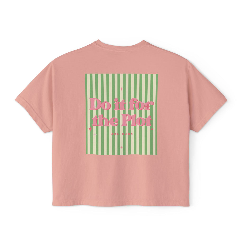 Do It For The Plot Mom Babe - Striped Graphic Tee
