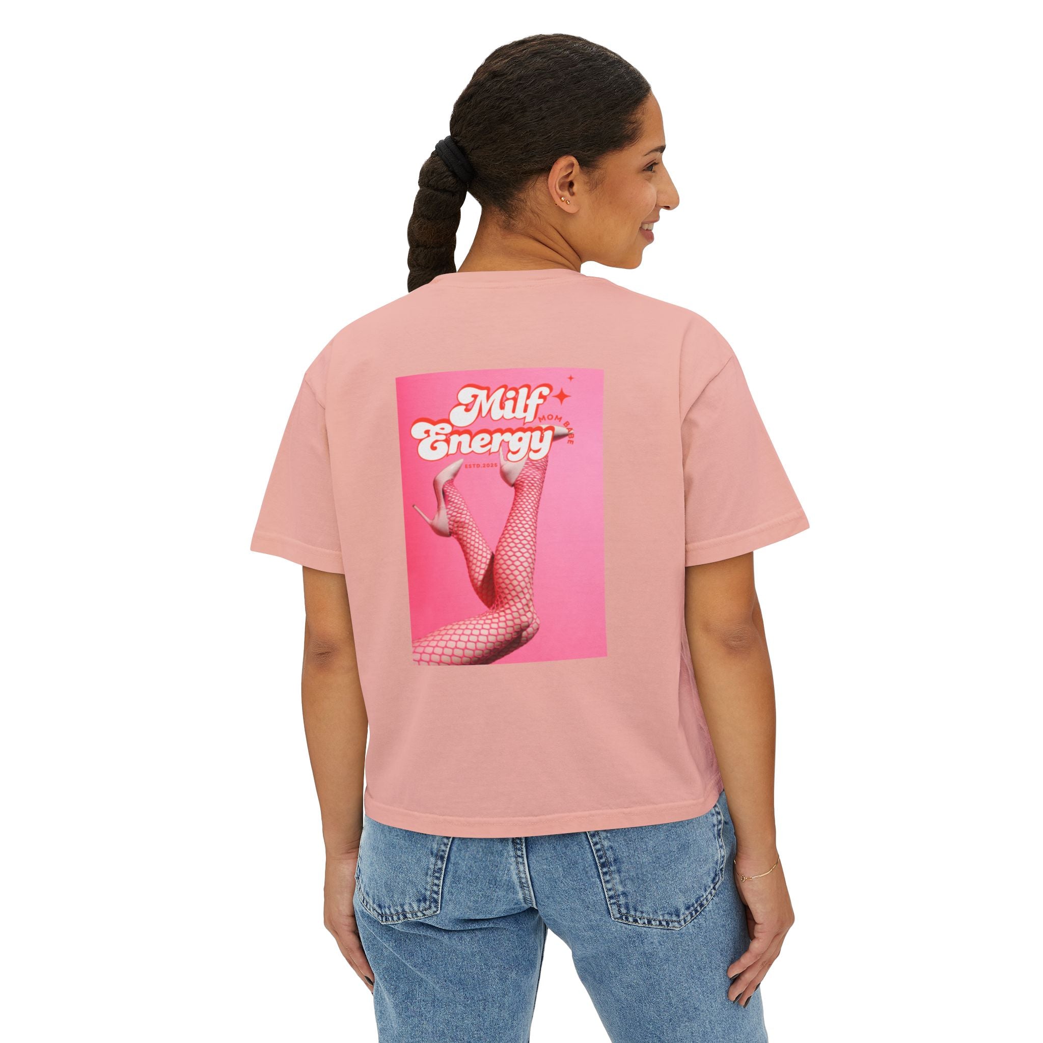 MILF Energy Mom Babe — Fishnet Graphic Tee