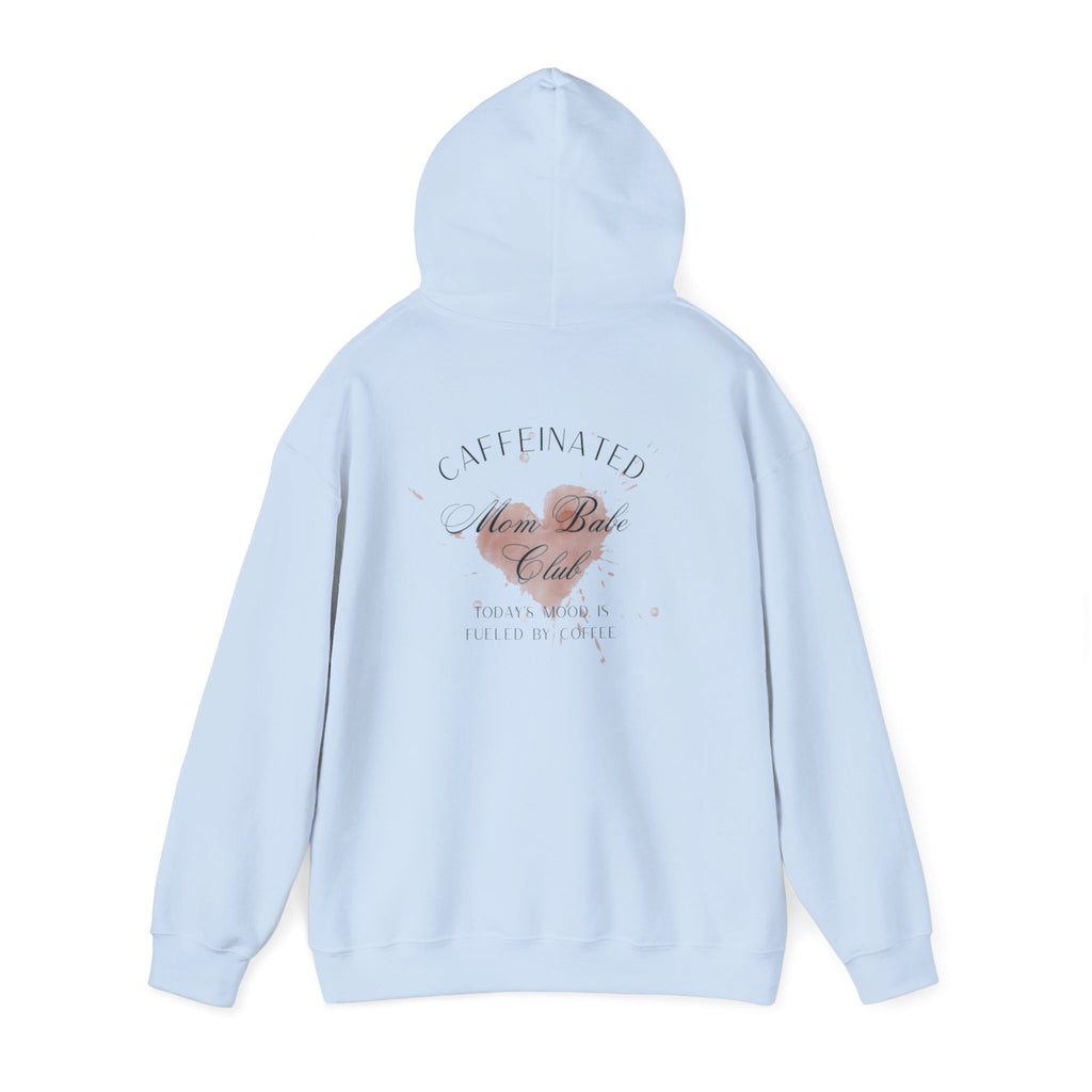 Caffeinated Mom Babe Club - Heart Spill Graphic Hoodie