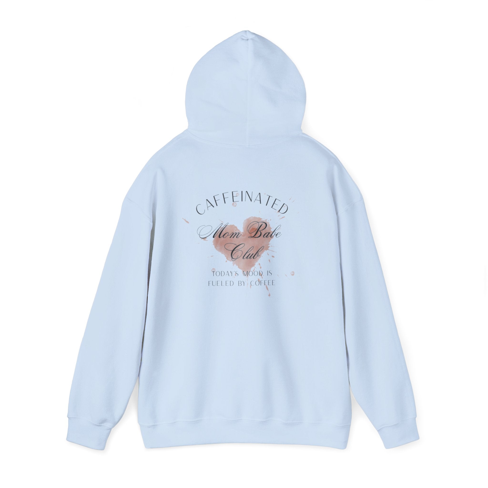 Caffeinated Mom Babe Club - Heart Spill Graphic Hoodie