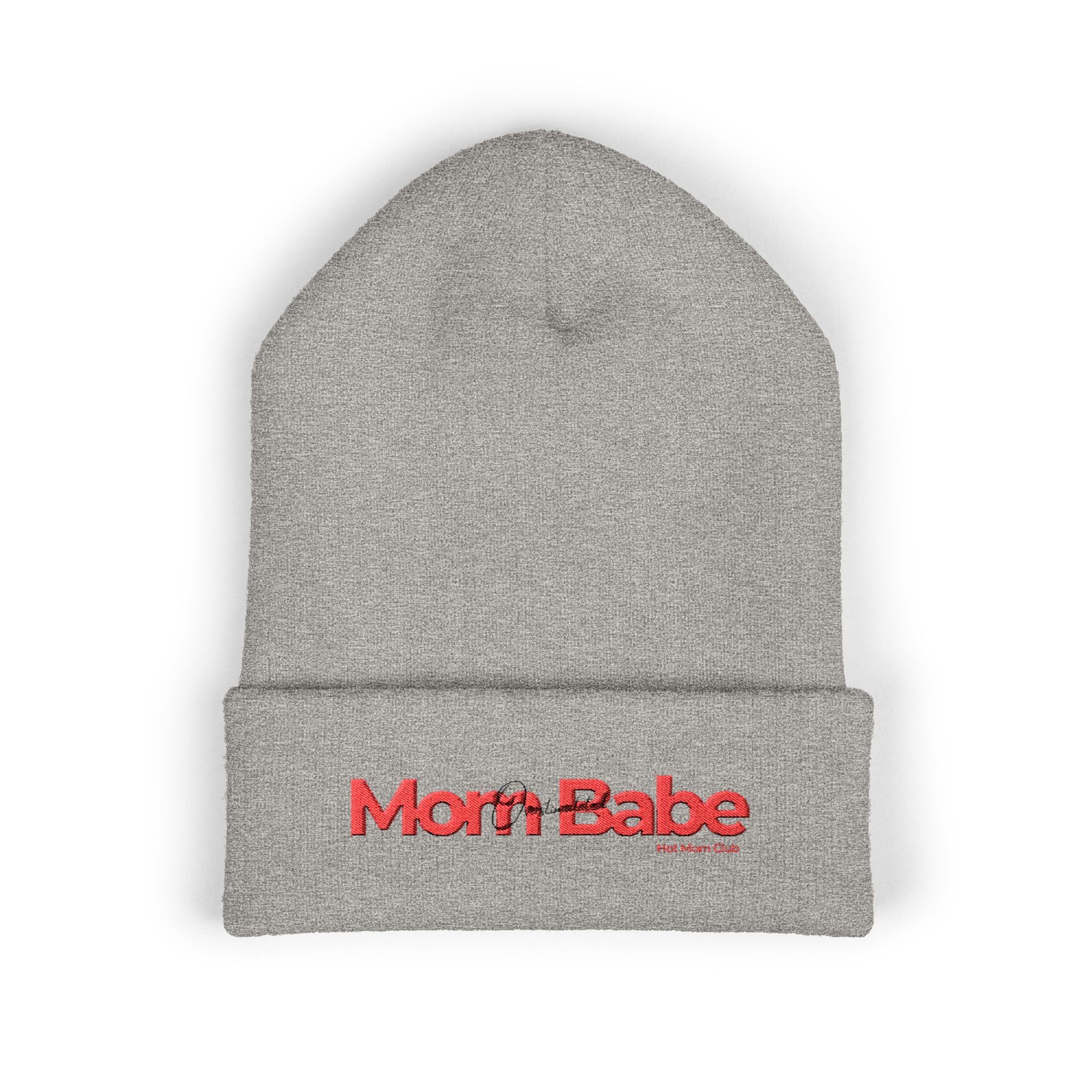 Overstimulated Mom Babes Beanie - Red and Black Embroidery