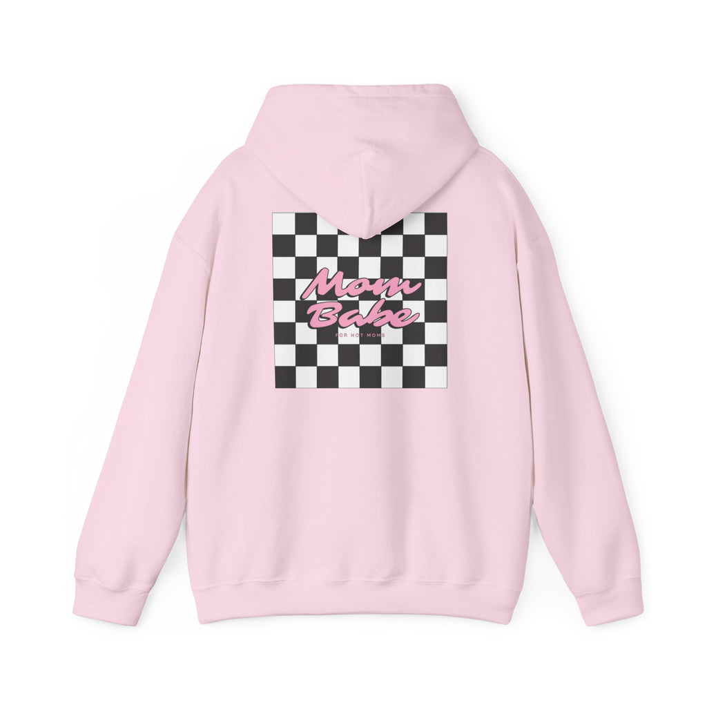 Mom Babe For Hot Moms - Checkered Graphic Hoodie