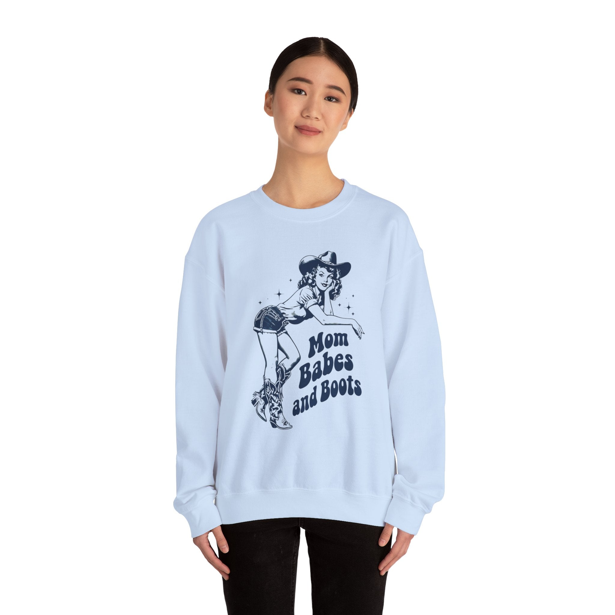 Mom Babes and Boots - Graphic Sweatshirt