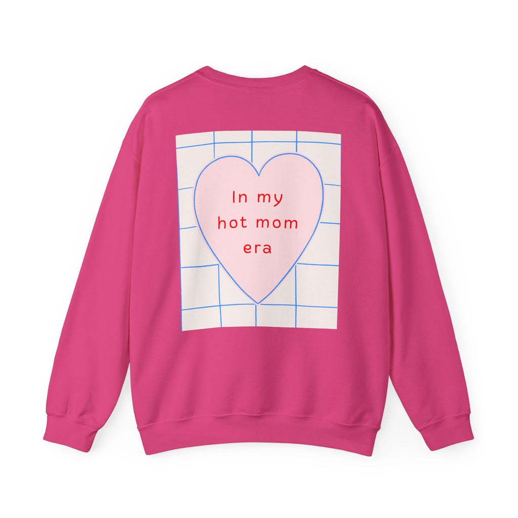 In My Hot Mom Era - Heart Graphic Sweatshirt