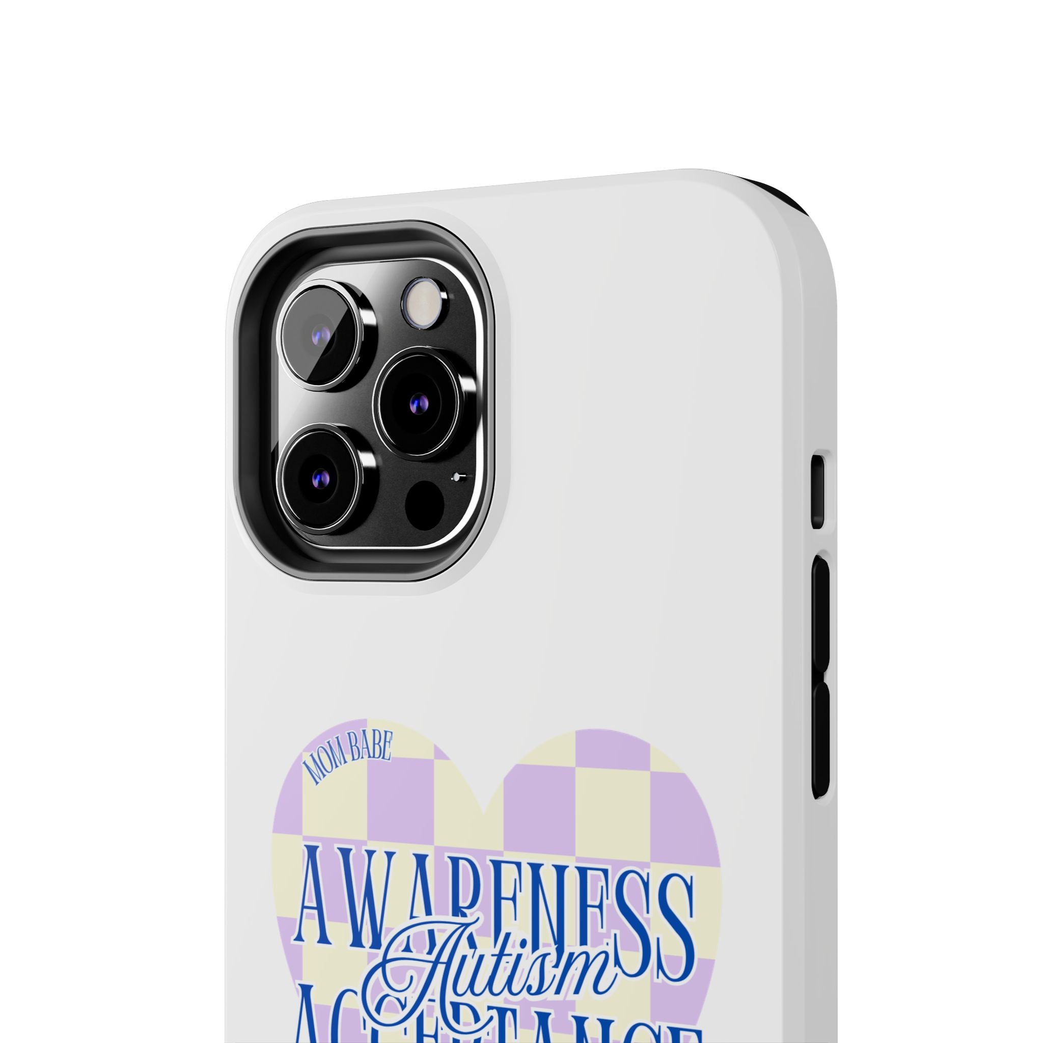 Autism Awareness and Acceptance — Checkered Heart Phone Case
