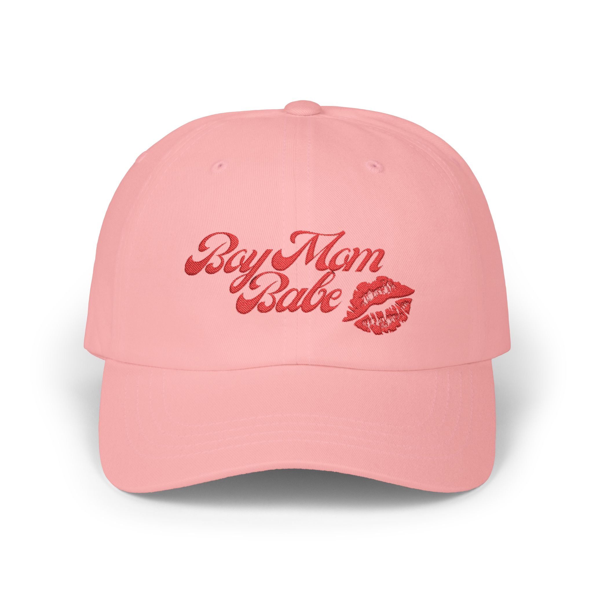 Boy Mom Babe - Kiss Graphic Embroidered Cap
