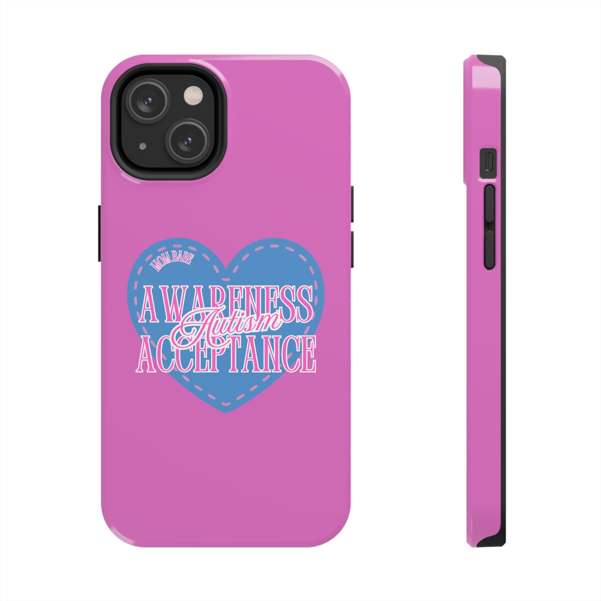 Autism Awareness and Acceptance — Stitched Heart Phone Case