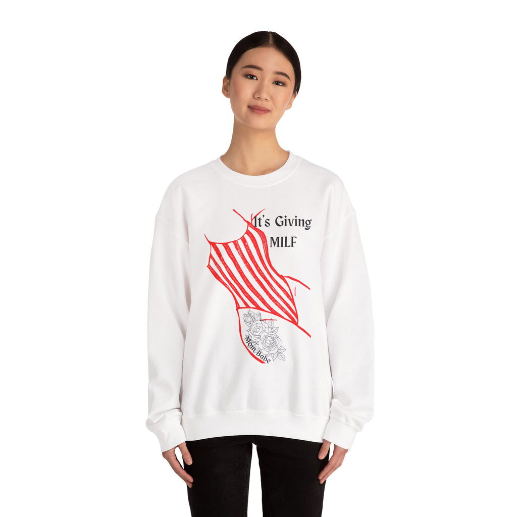 It's Giving MILF Mom Babe - Bathing Suit Graphic Sweatshirt