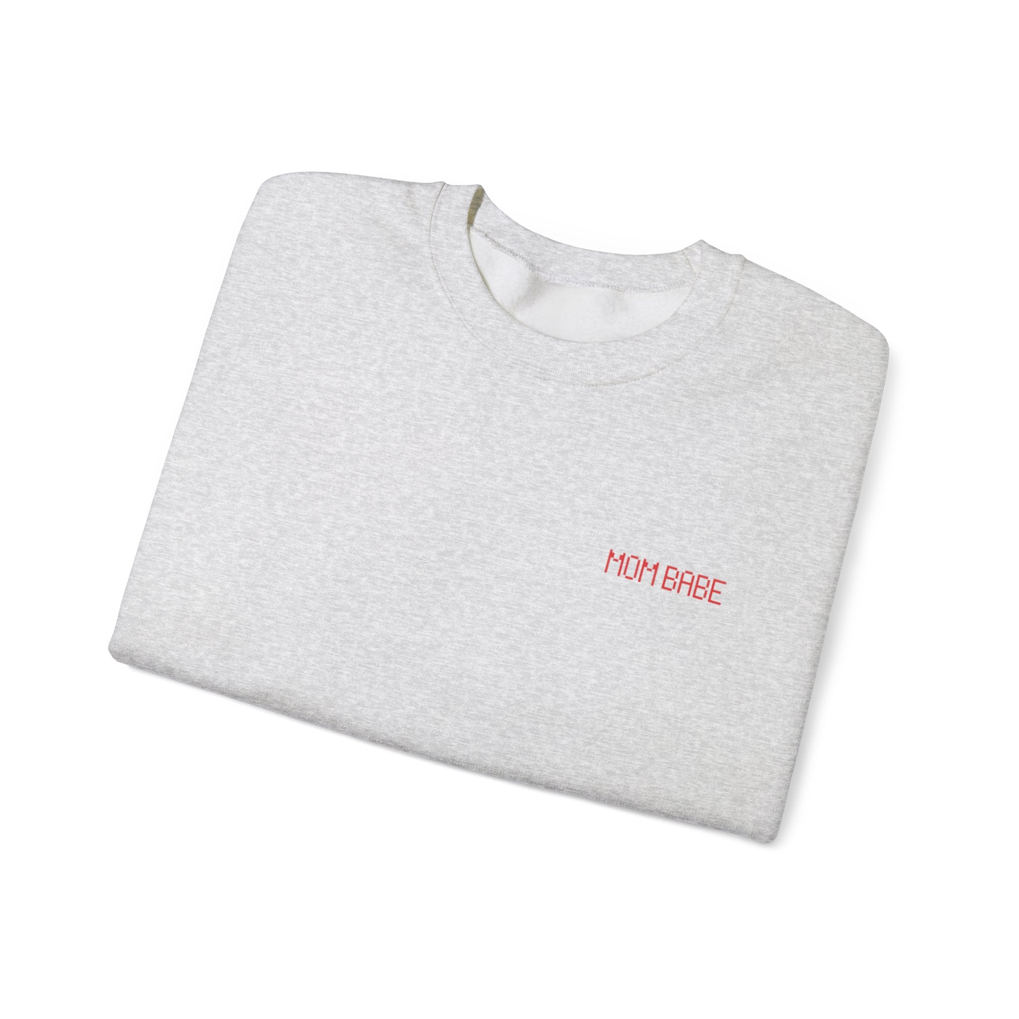 Mom Babe XOXO - Pixel Heart Graphic Sweatshirt