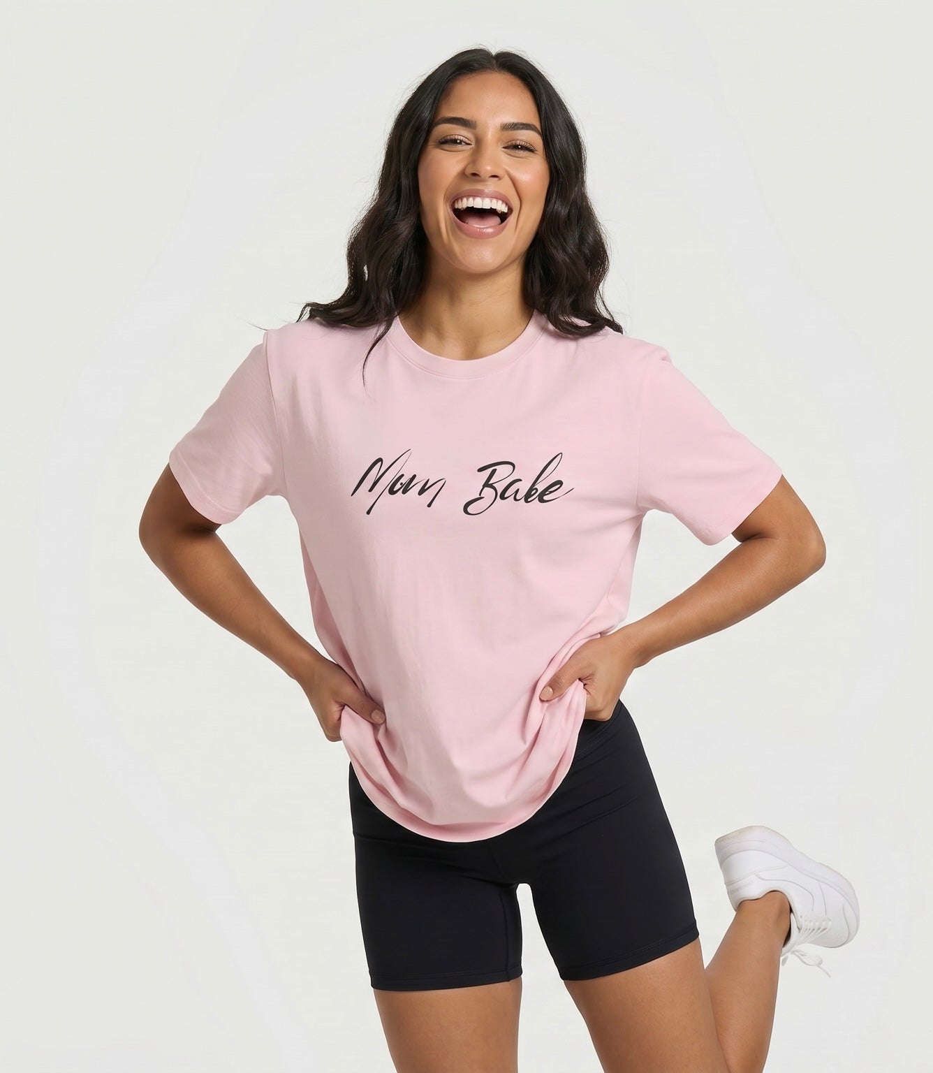 Fit Mom Social Club - Mom Babe Tee Black