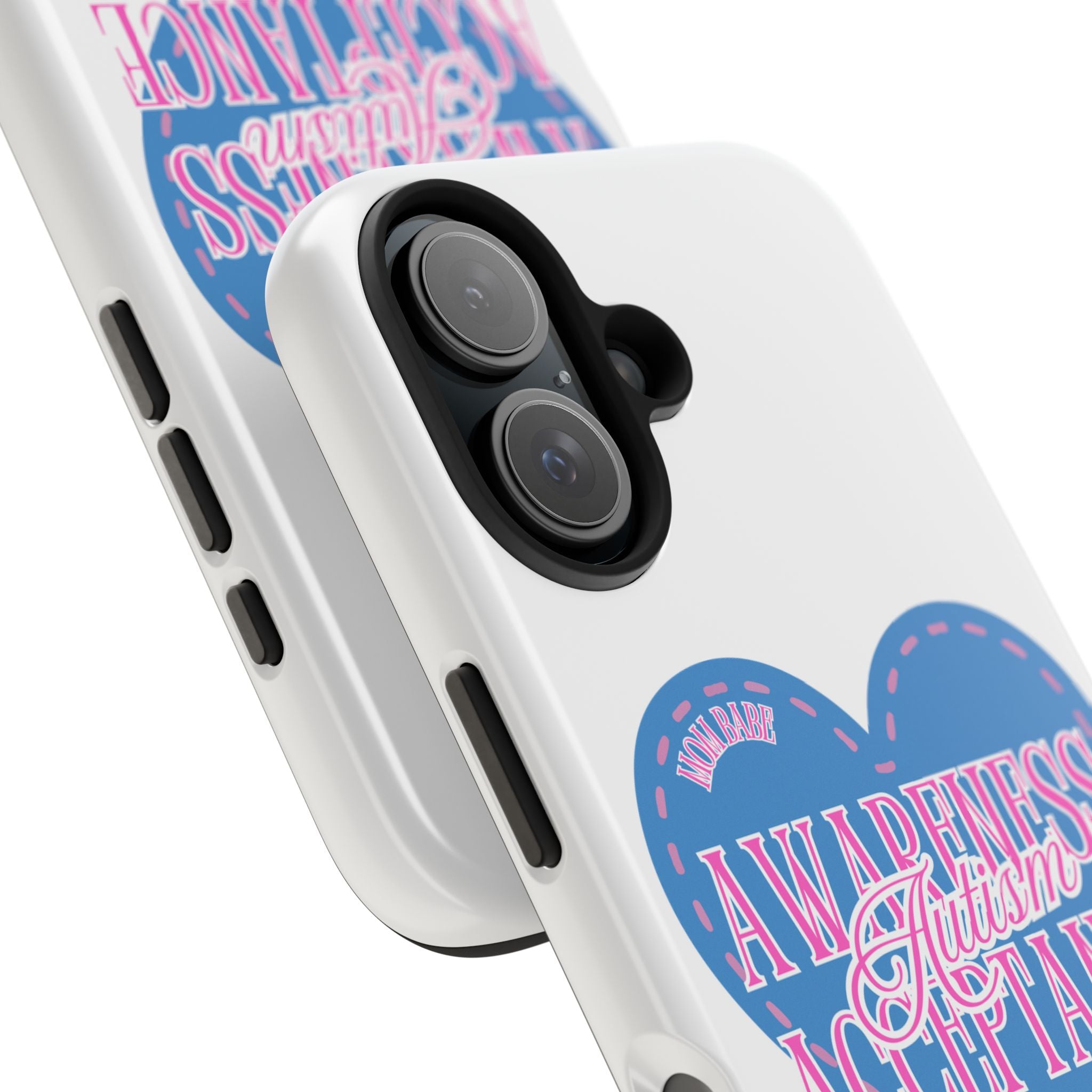 Autism Awareness and Acceptance — Stitched Heart Phone Case