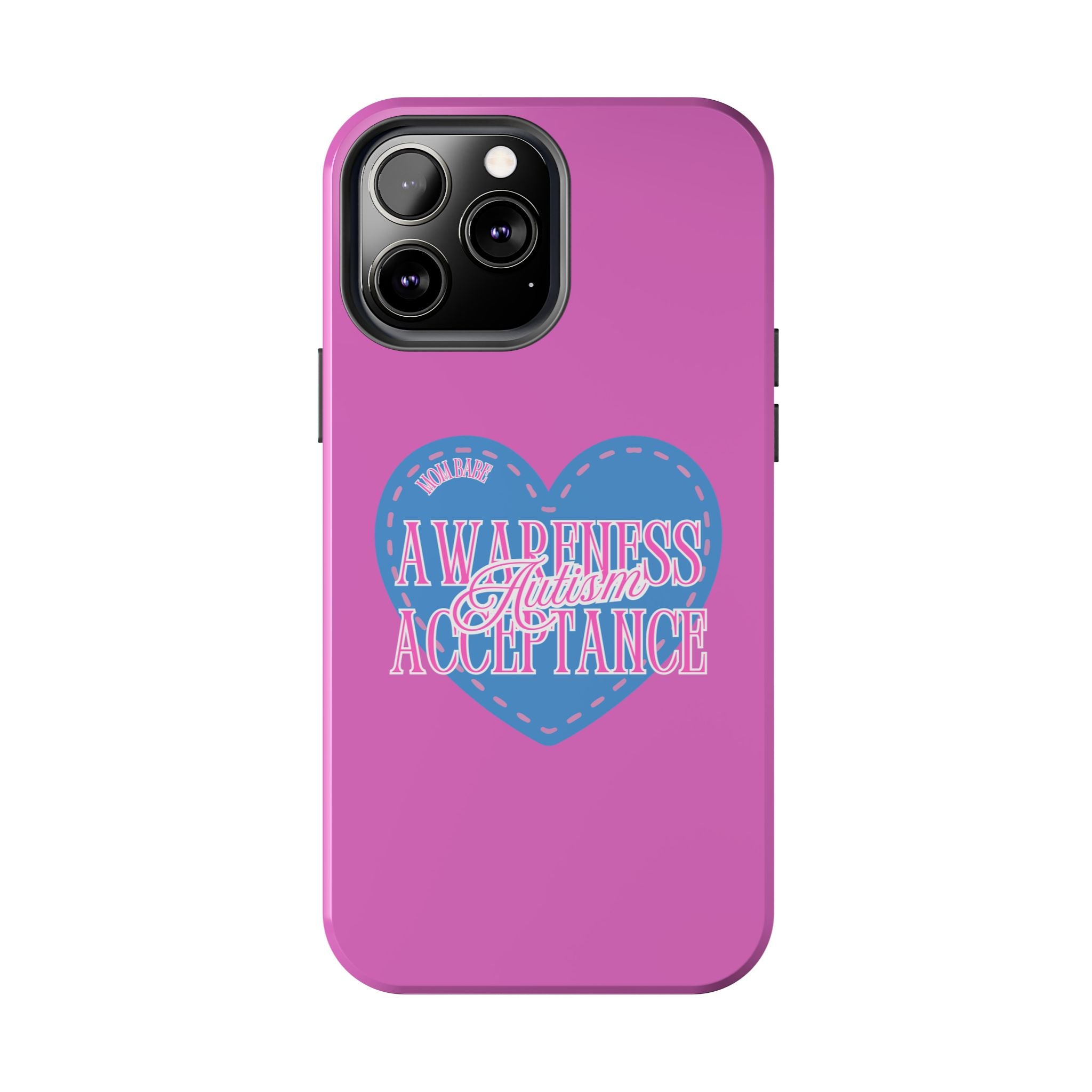 Autism Awareness and Acceptance — Stitched Heart Phone Case