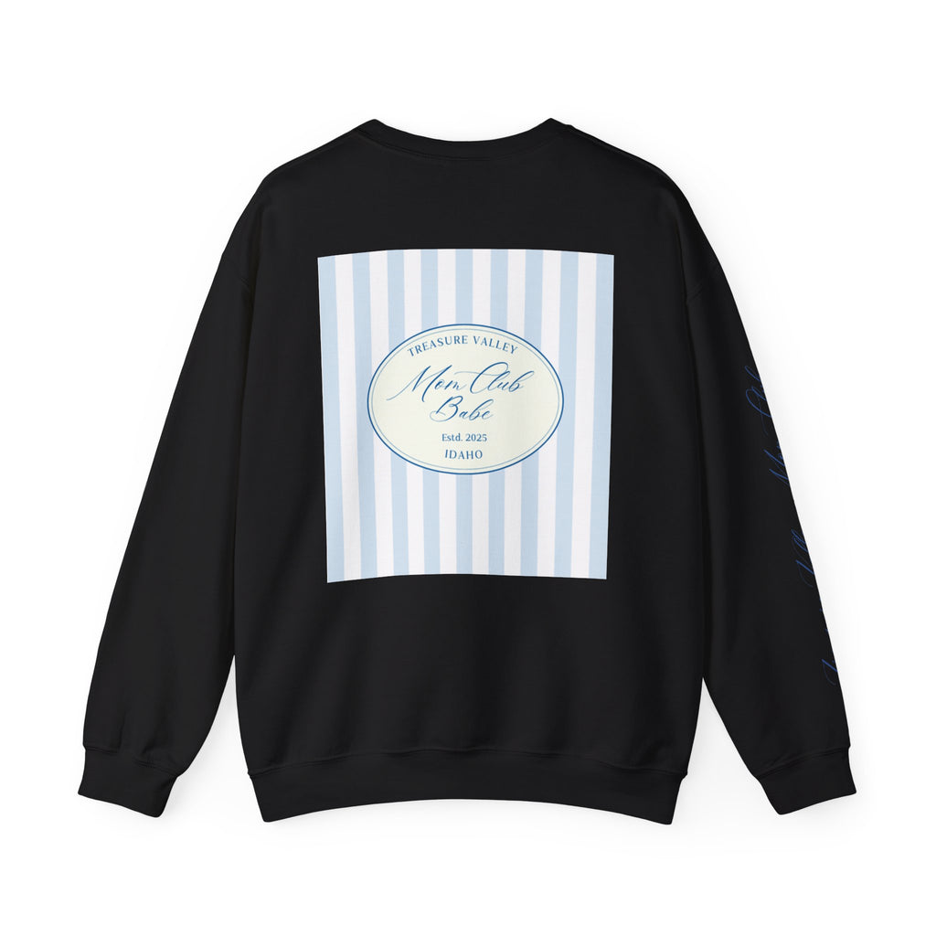 Treasure Valley Mom Club - Striped Graphic Sweatshirt