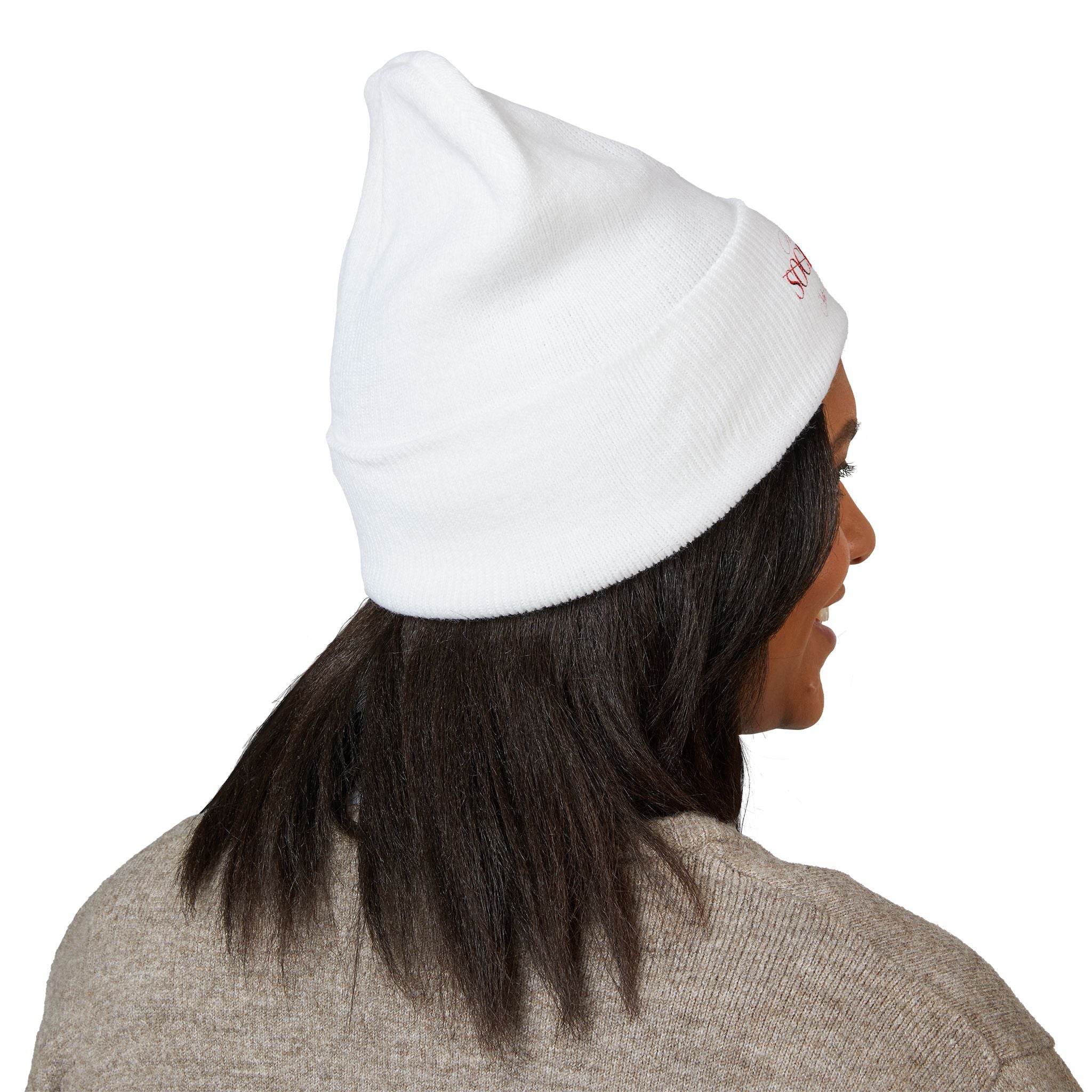 Mom Babe Anti-Social Club Beanie - Red Embroidery