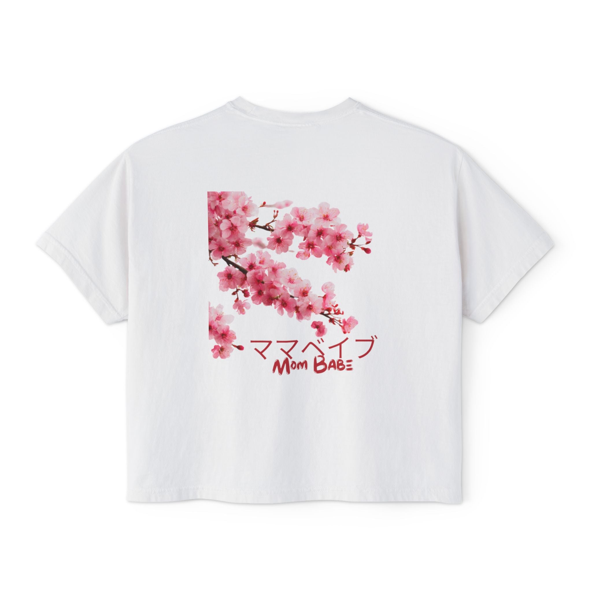 Mom Babe Cherry Blossom - Japanese Kanji Tee