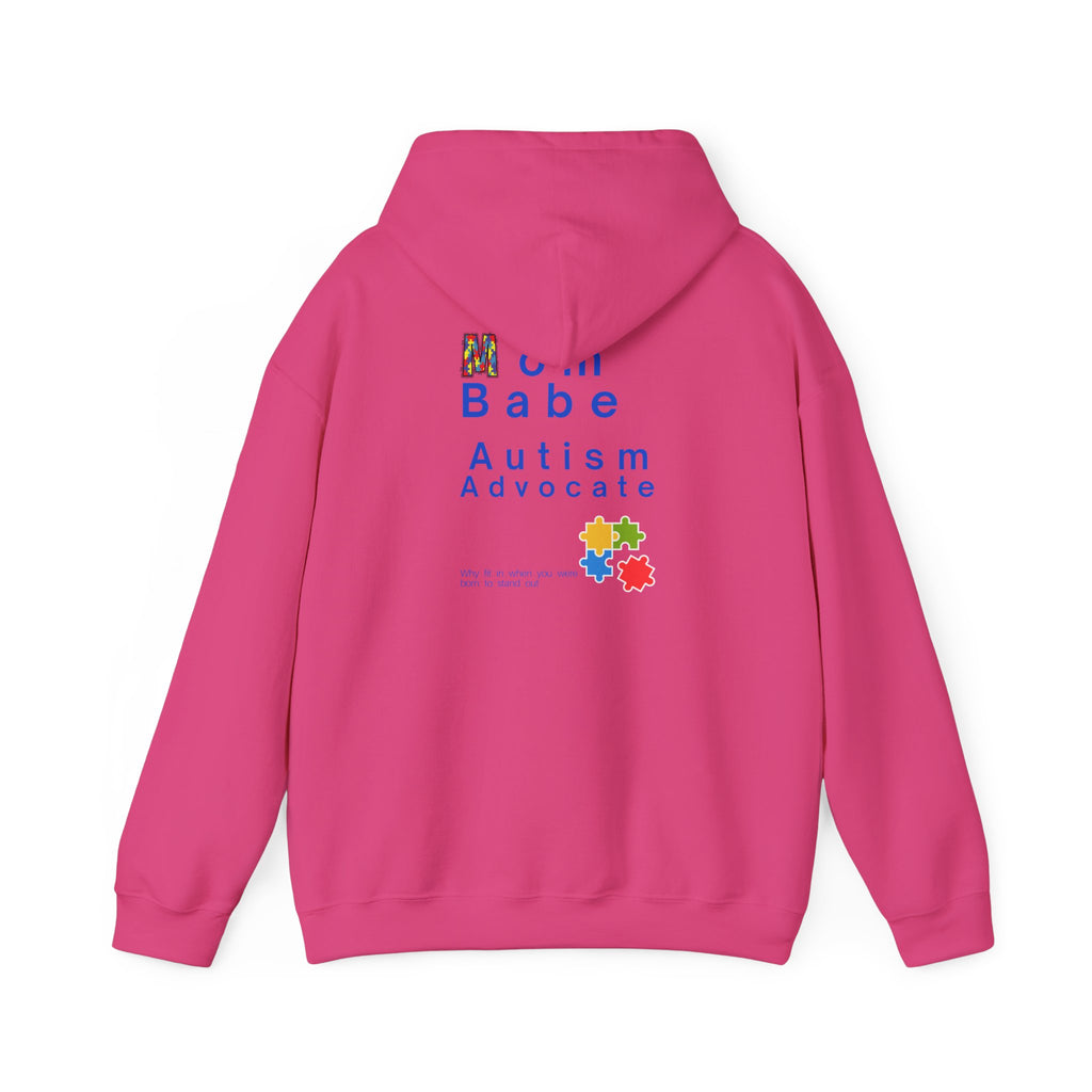 Mom Babe Autism Advocate - Graphic Hoodie
