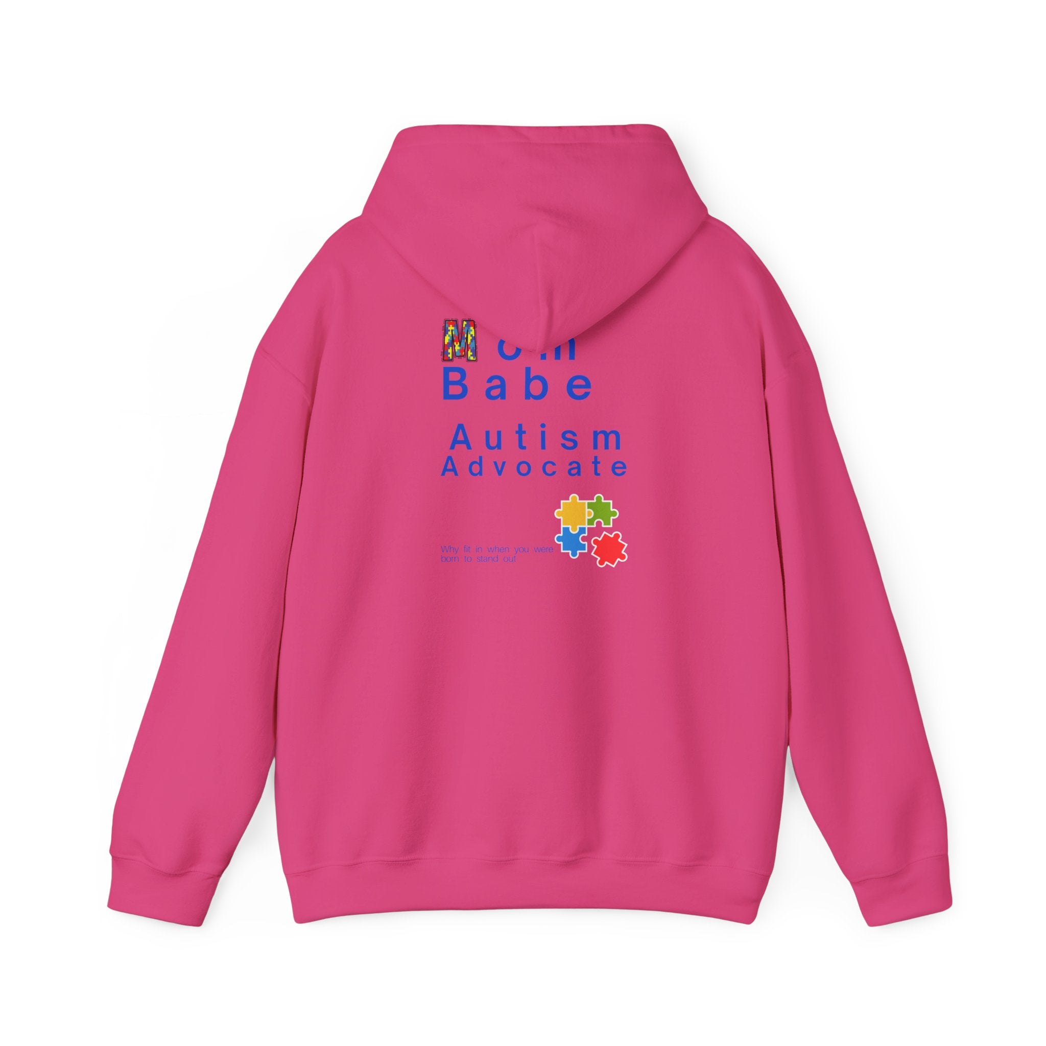 Mom Babe Autism Advocate - Graphic Hoodie