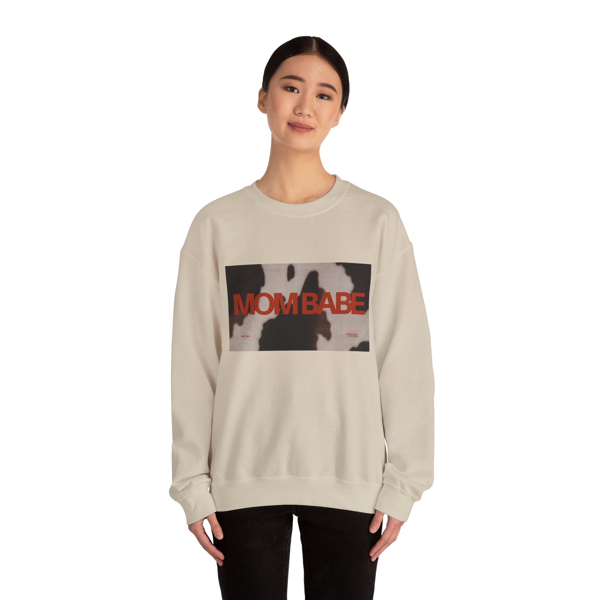 Mom Babe — Cowhide Graphic Sweatshirt