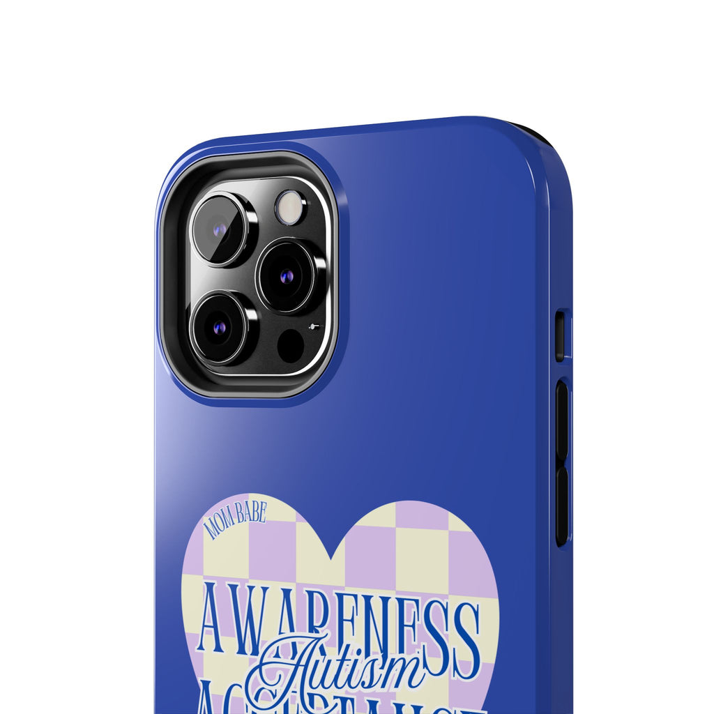 Autism Awareness and Acceptance — Checkered Heart Phone Case