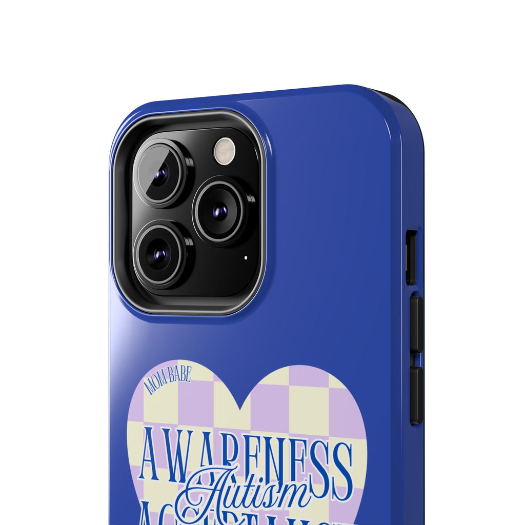 Autism Awareness and Acceptance — Checkered Heart Phone Case