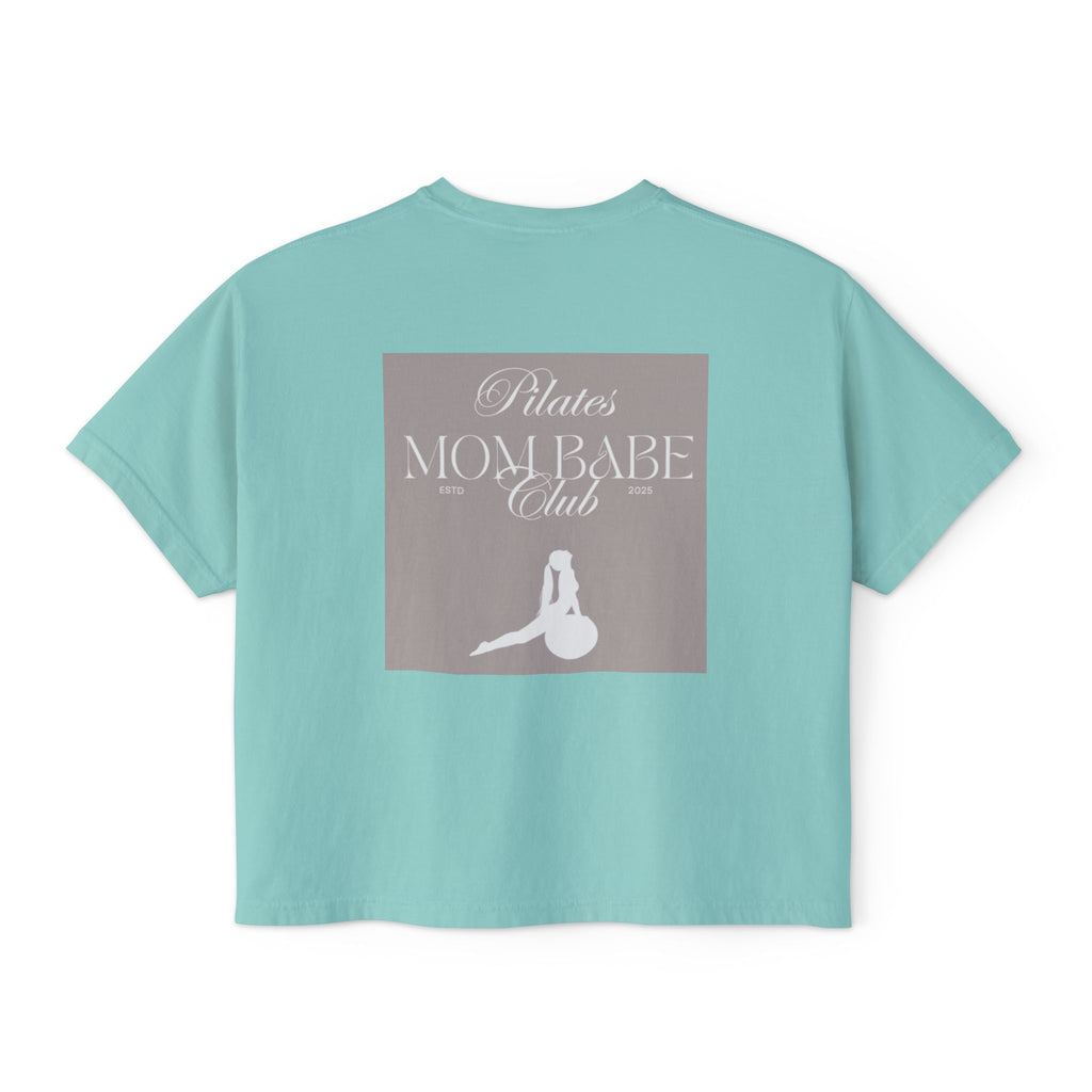 Pilates Mom Babe Club — Workout Graphic Tee (White Print)