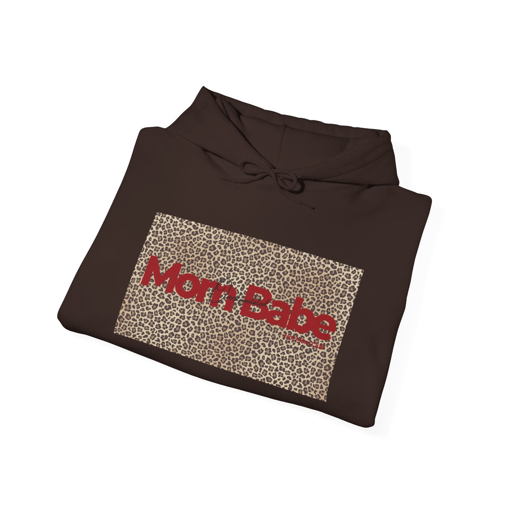 Overstimulated Mom Babe — Leopard Graphic Hoodie