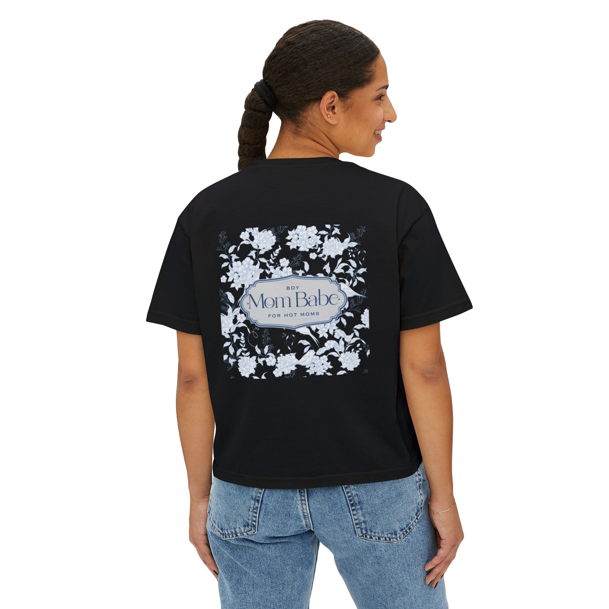 Boy Mom Babe - Floral Graphic Tee