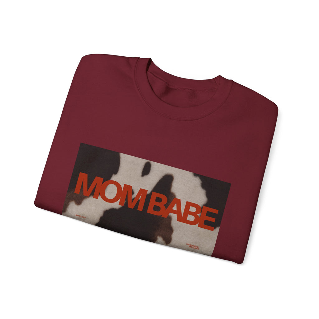Mom Babe — Cowhide Graphic Sweatshirt