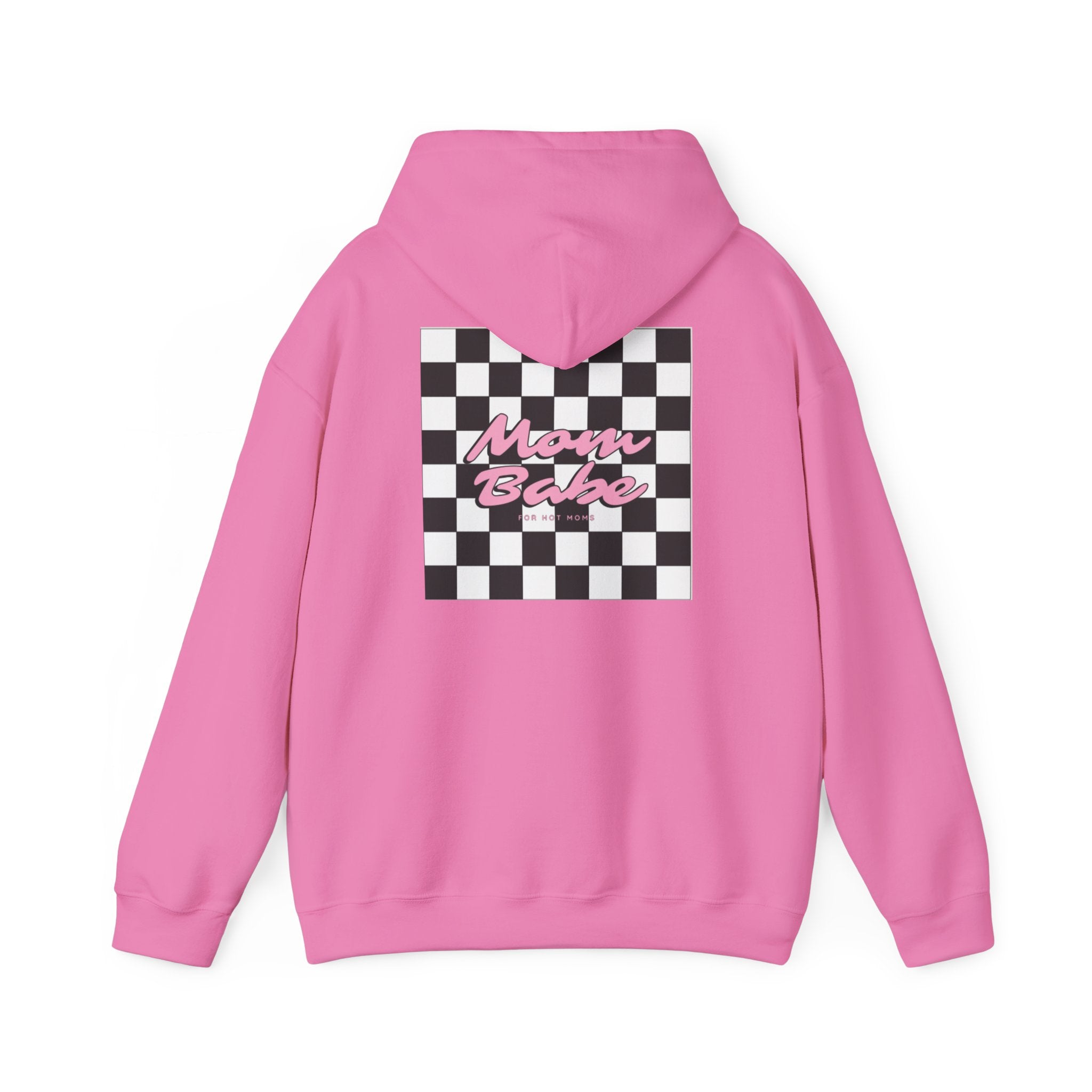 Mom Babe For Hot Moms - Checkered Graphic Hoodie